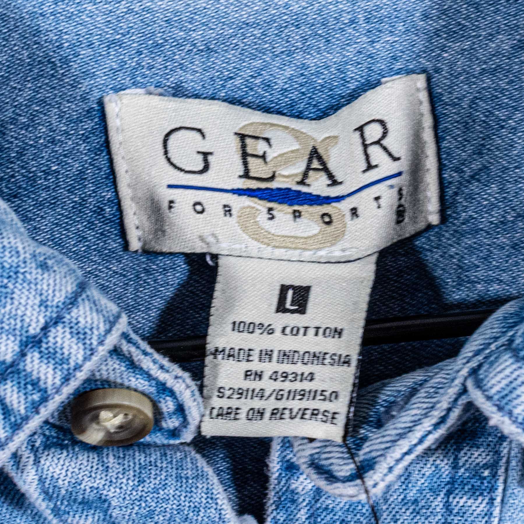 Vintage Vtg 90s Hewlett Packard HP Computers Denim Button Down Shirt Size US L / EU 52-54 / 3 - 7 Thumbnail