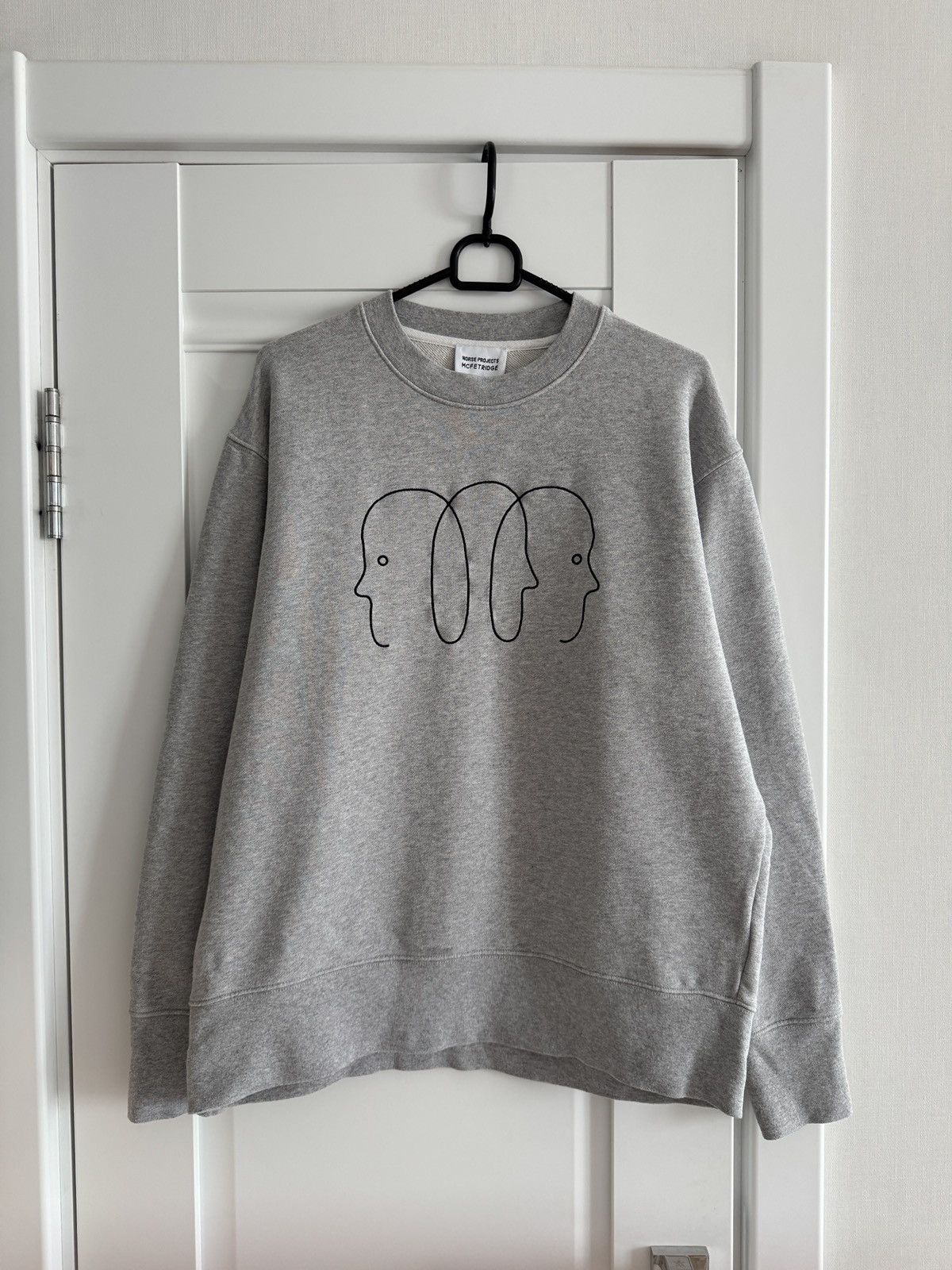 Norse Projects Norse Projects x Geoff McFetridge Faces Crew Sweat in Grey Size US M / EU 48-50 / 2 - 1 Thumbnail