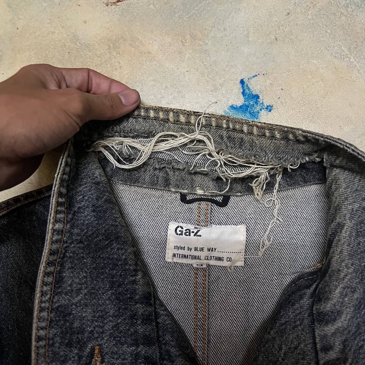 Japanese Brand Ga-z Blue Way Distressed Denim Jacket Size US M / EU 48-50 / 2 - 6 Thumbnail