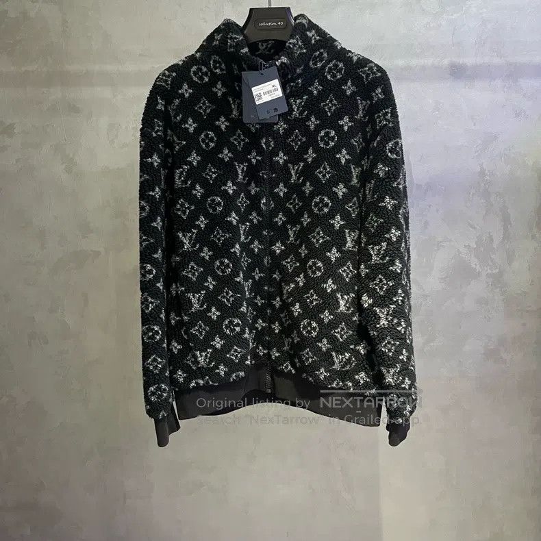 Louis Vuitton Louis Vuitton Black full-print jacquard polar fleece jacke Size US XL / EU 56 / 4 - 1 Thumbnail