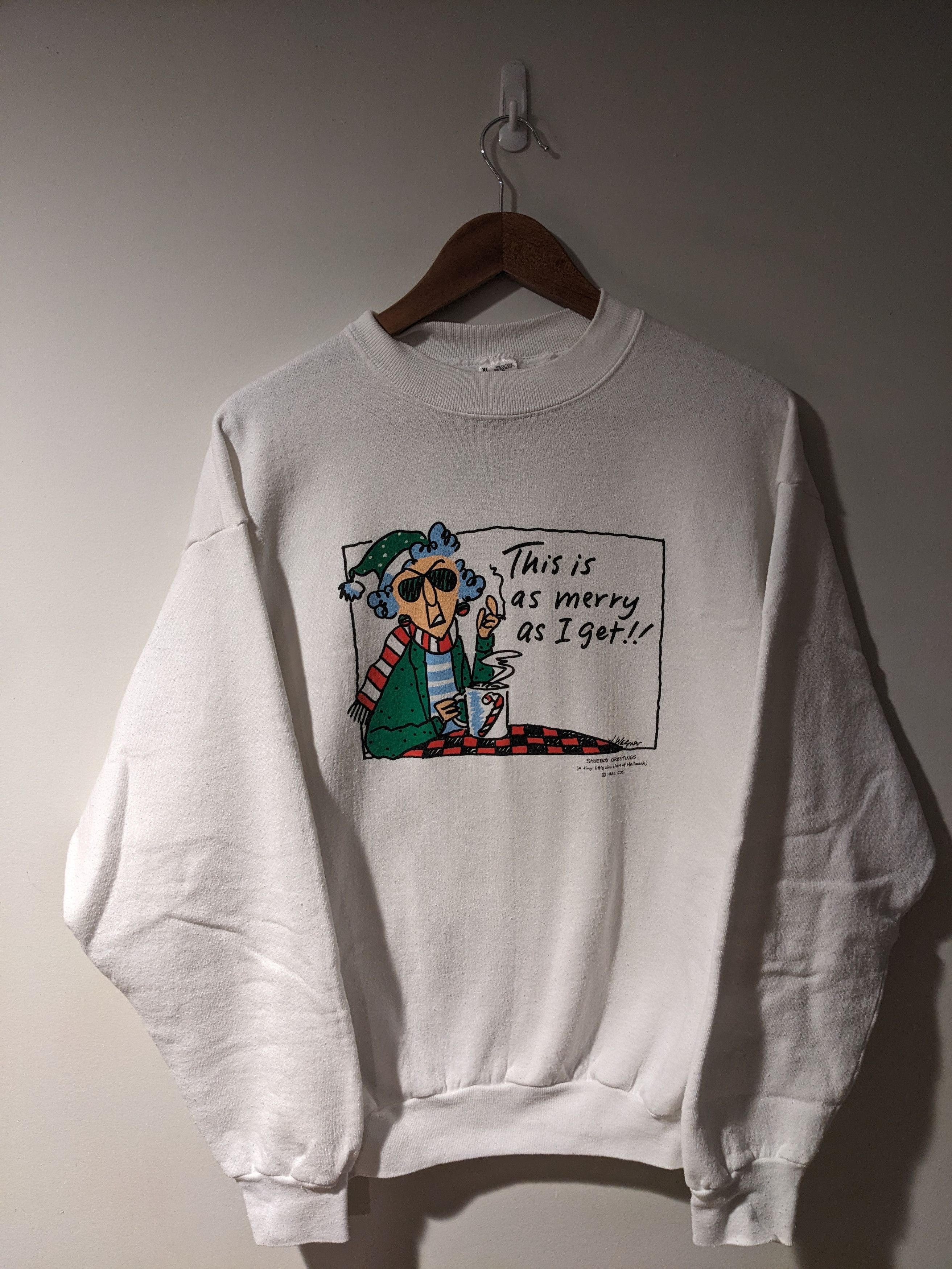 Vintage Vintage 90s Grandma Humor Funnies Comic Shoebox Sweatshirt Size US XL / EU 56 / 4 - 1 Thumbnail