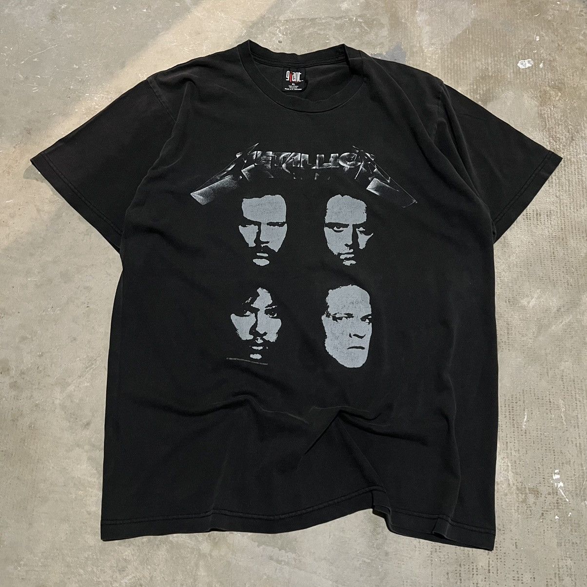 image of Band Tees x Vintage Crazy Grail 1994 Metallica Four Faces Tour T-Shirt in Black, Men's (Size XL)