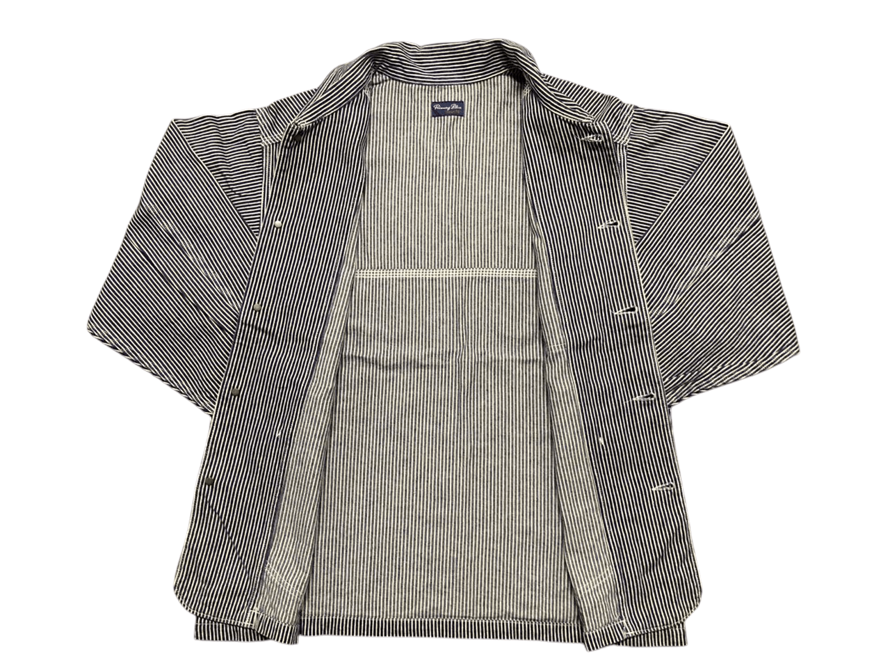 Japanese Brand Vintage Primary Blue Hickory Chore Jacket Size US S / EU 44-46 / 1 - 3 Thumbnail