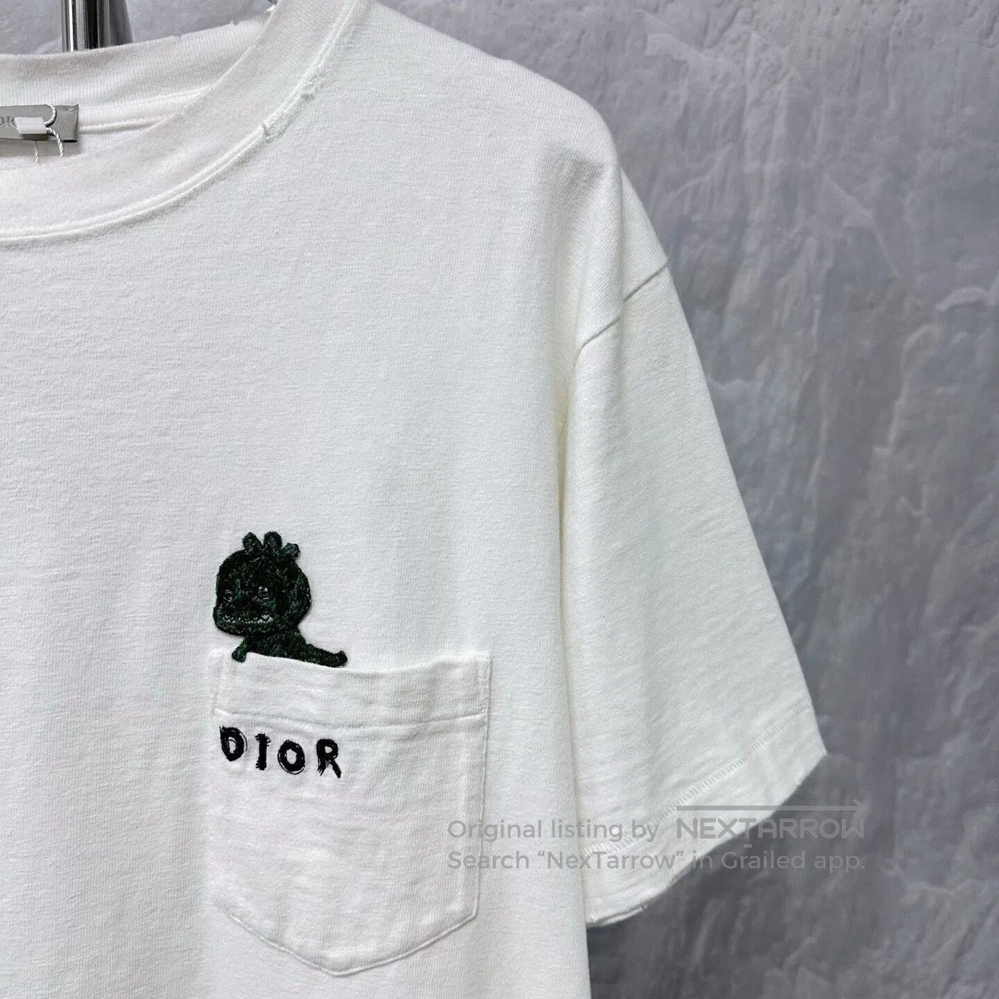 Dior dior embroidered dinosaur pocket t-shirt. Size US XXL / EU 58 / 5 - 3 Thumbnail
