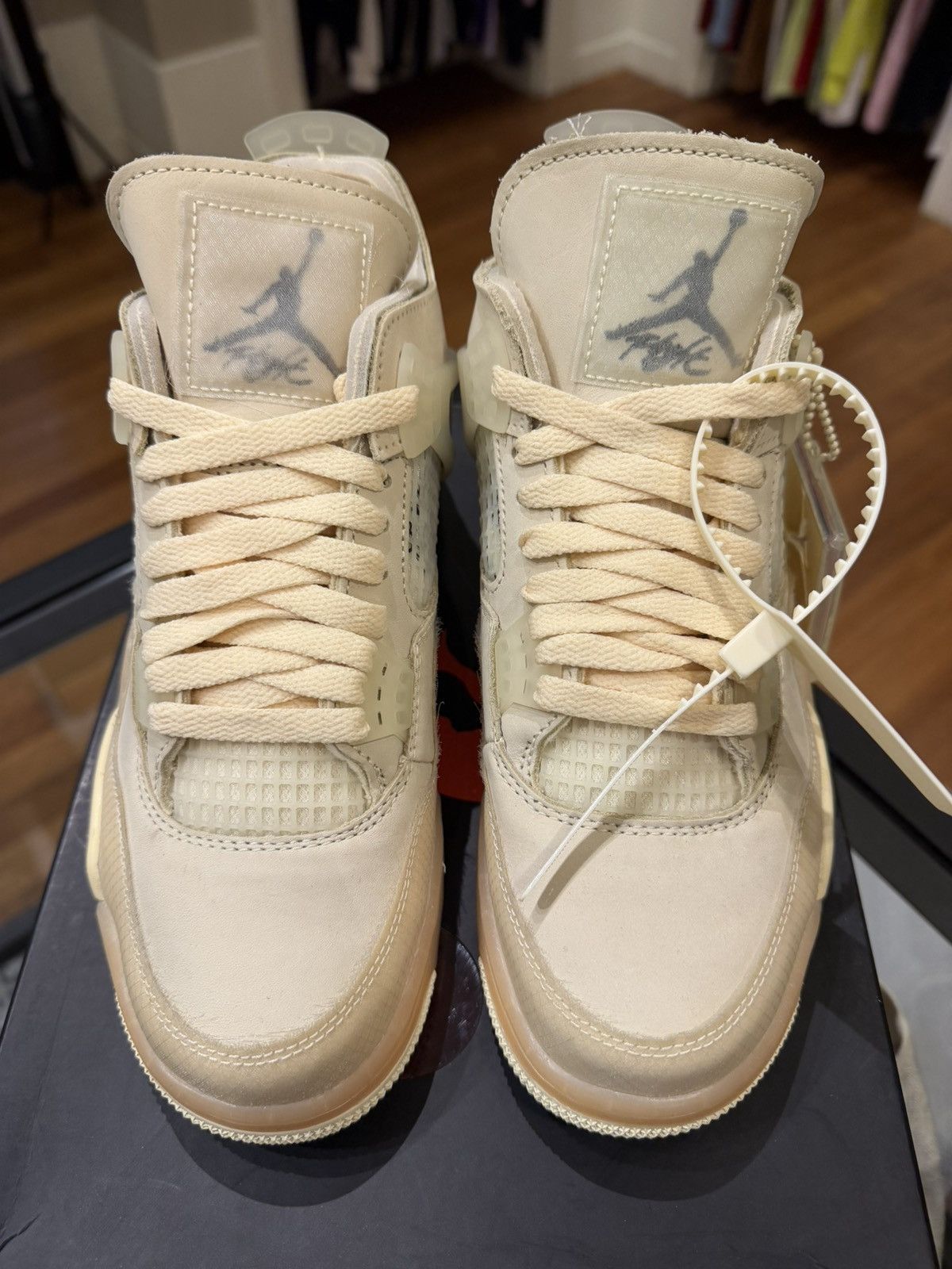 Jordan Brand Jordan 4 Retro ‘Off-White Sail’ Size US 6.5 / EU 39-40 - 4 Thumbnail