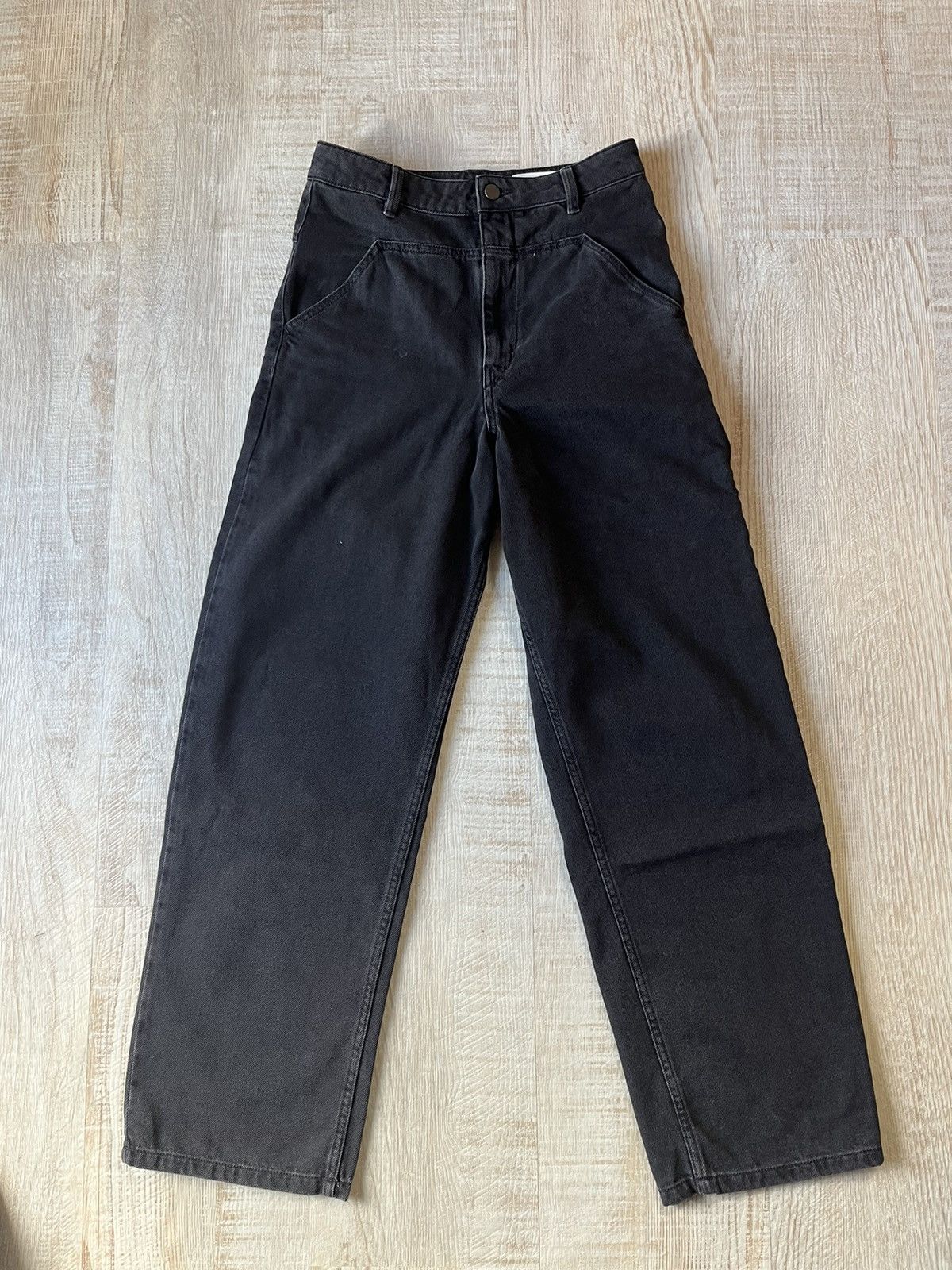 image of Lemaire Sift Bleached Carpenter Jeans in Black, Women's (Size 24)