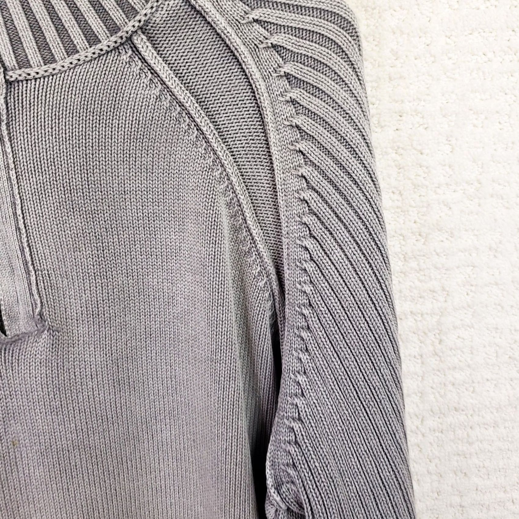 Vintage F /X Fusion Sweater 1/4 Zip Gray Long Sleeve Pullover Cotton Blend Large Men Size US L / EU 52-54 / 3 - 6 Thumbnail