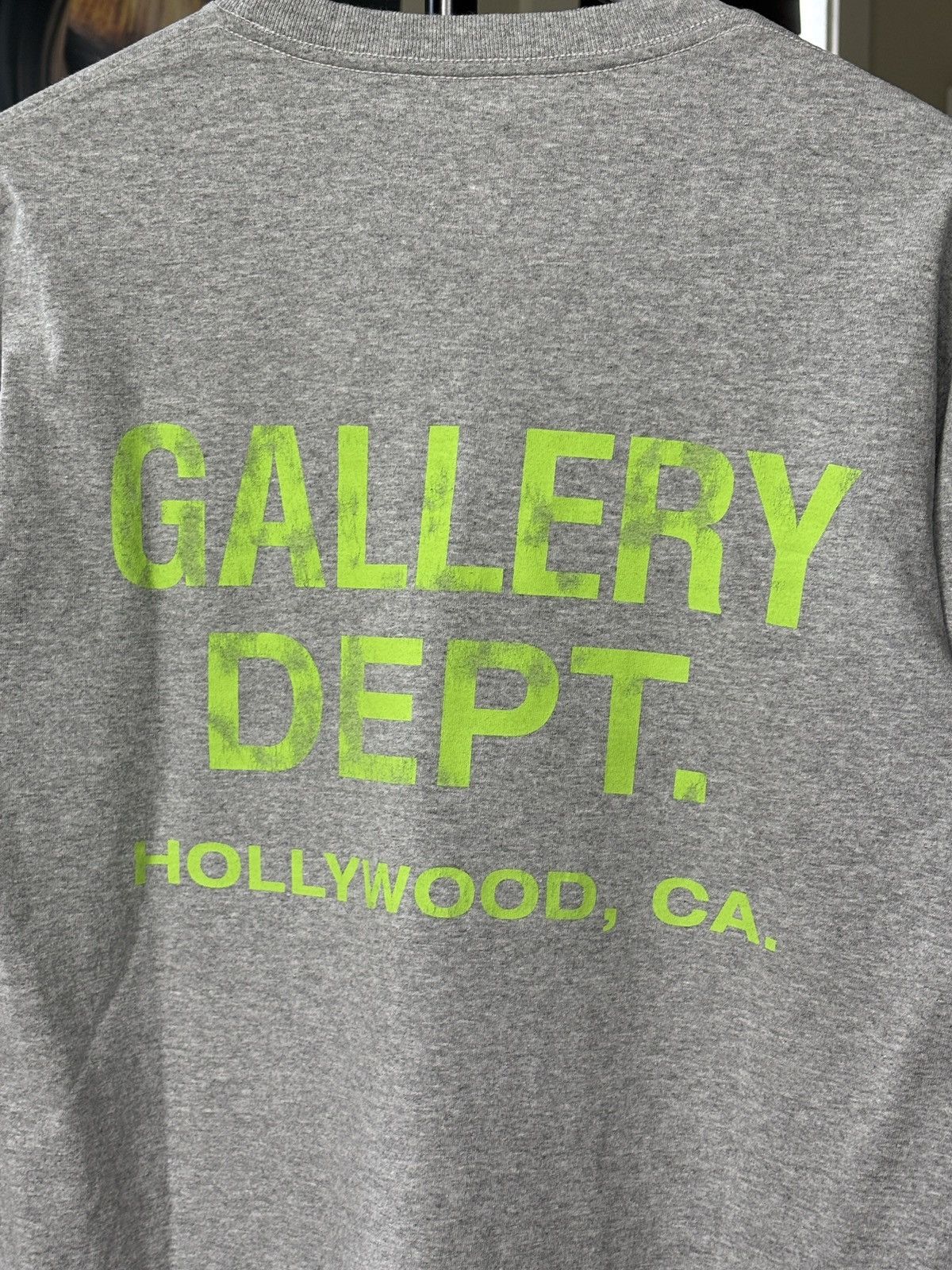 Gallery Dept. GRAY + NEON GREEN - LONG SLEEVE LOGO TEE Size US S / EU 44-46 / 1 - 6 Thumbnail