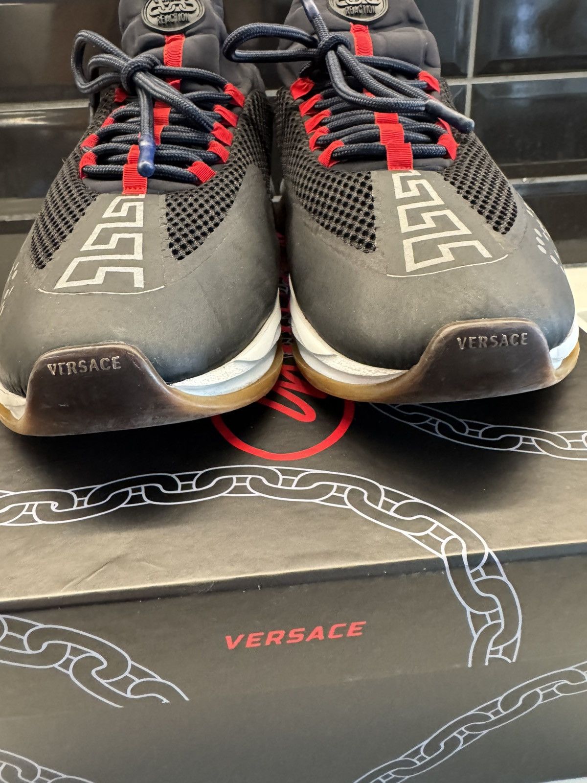 Versace Versace Cross Chainer Sneakers – Black/Red size 13 Size US 13 / EU 46 - 9 Thumbnail