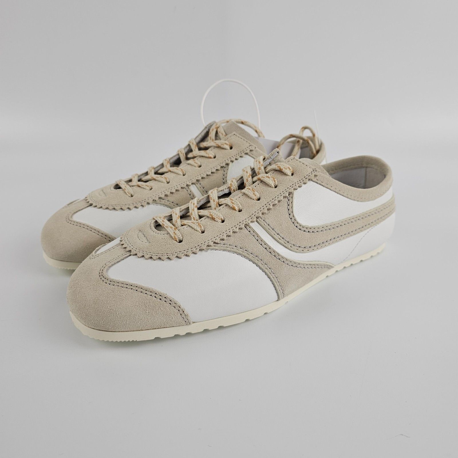 DRIES VAN NOTEN Women's Beige/White Leather Sneakers New And