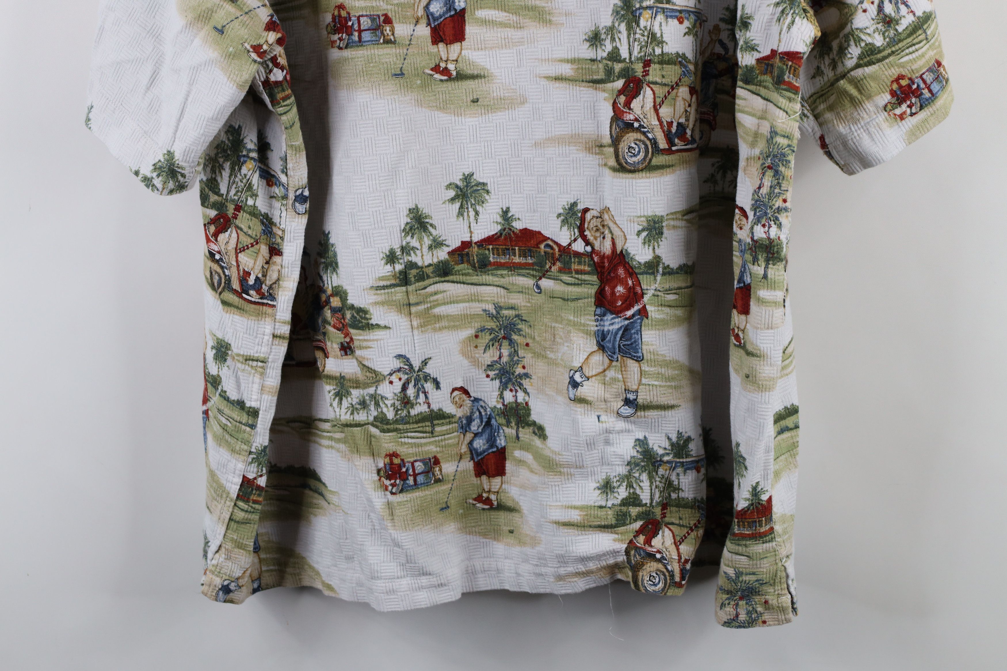 Vintage Vintage 90s Streetwear Christmas Santa Claus Button Shirt Size US XXL / EU 58 / 5 - 13 Thumbnail
