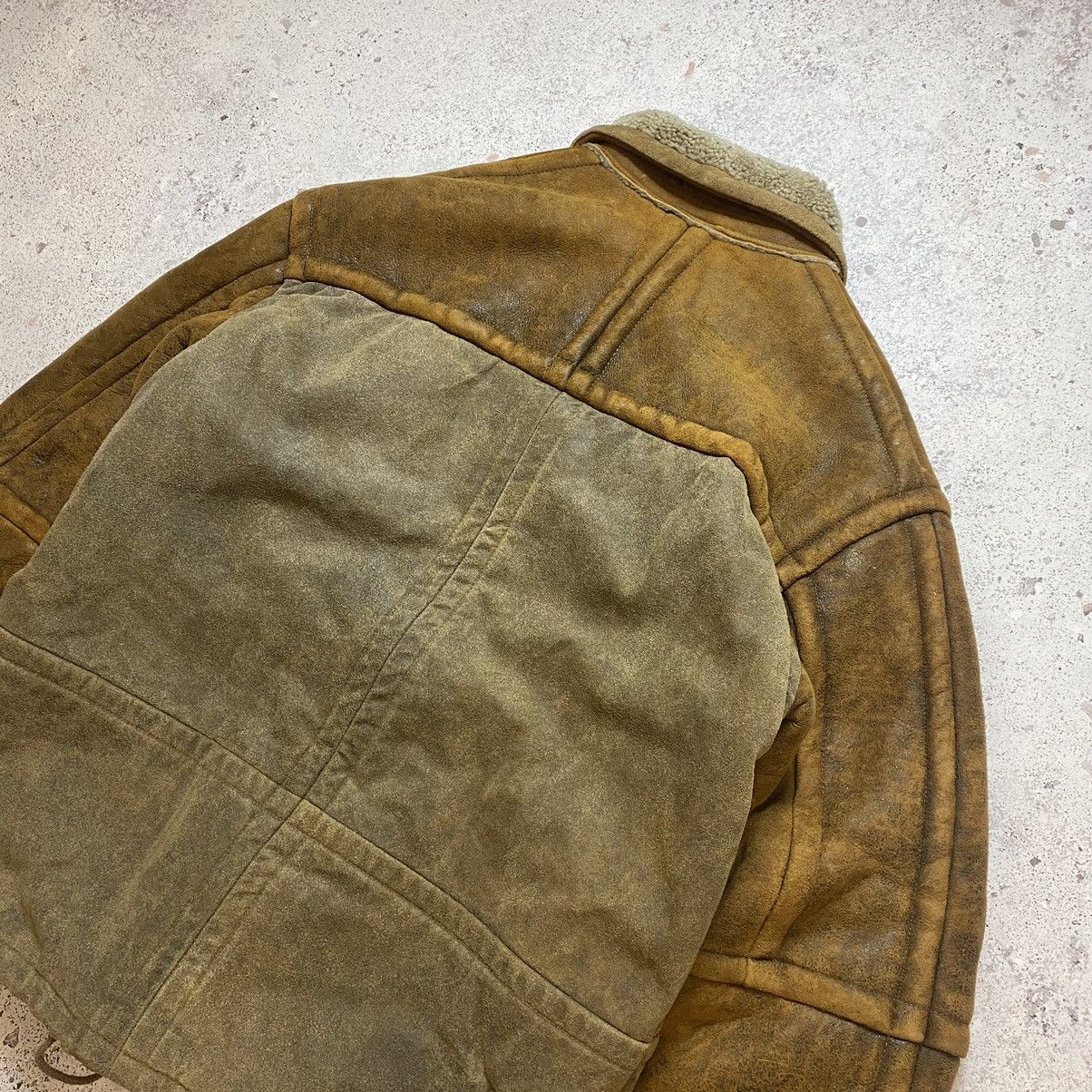 Camel × Japanese Brand × Vintage Vintage 90s Leather Camel Jacket Coat Y2K Avantgarde Retro Size US XL / EU 56 / 4 - 16 Thumbnail