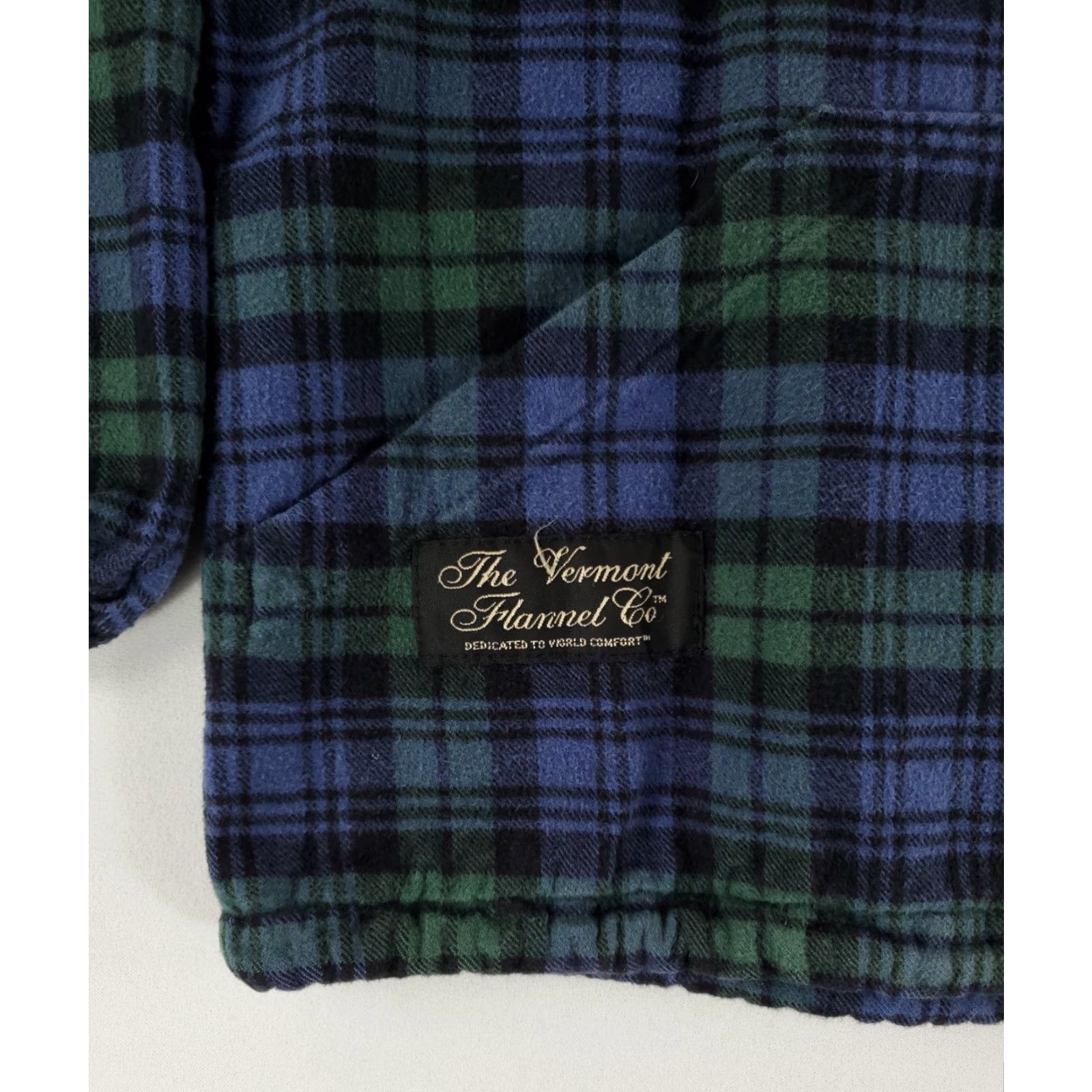 Vintage Vermont Flannel Hoodie Pullover Blue Green Plaid Long Sleeve Mens S Size US S / EU 44-46 / 1 - 2 Thumbnail