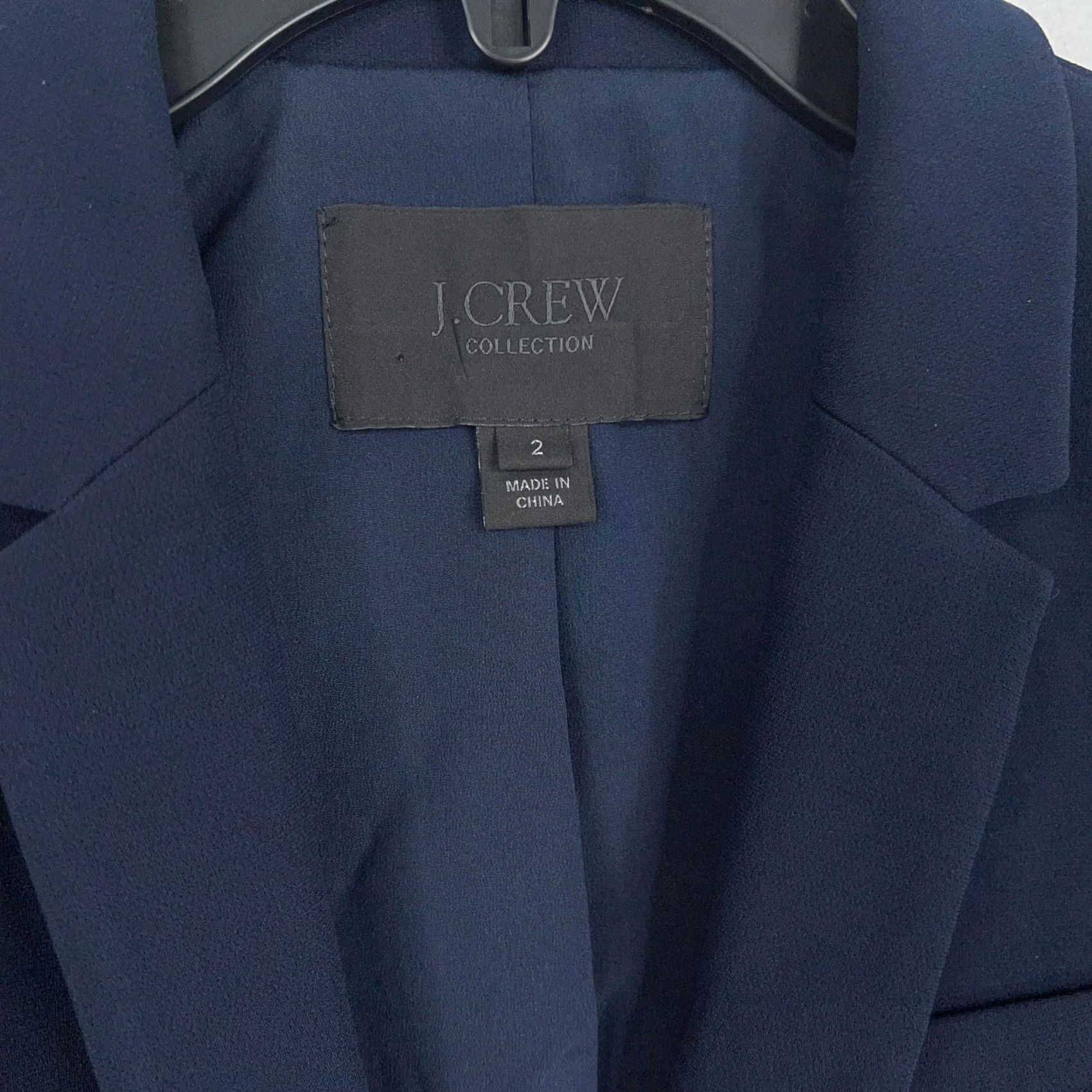 J.Crew J.CREW Collection Blazer Womens 2 Navy Blue Suit Jacket Office Minimal Capsule Jacket/Coat Blazer Size XS / US 0-2 / IT 36-38 - 4 Thumbnail