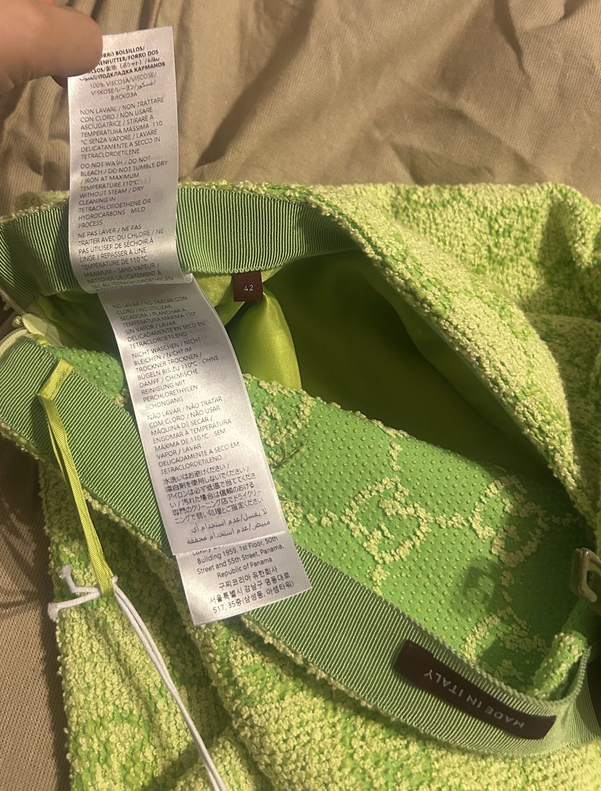 Gucci Gucci GG Boucle Cotton Blend Skirt Lime Green size IT 42 Size M / US 6-8 / IT 42-44 - 10 Thumbnail