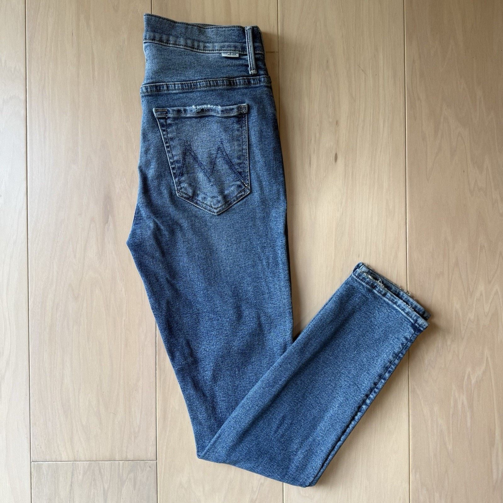 MOTHER Mother Stunner Ankle Jeans Women's 26 Blue Medium Wash Boho Size 26" / US 2 / IT 38 - 2 Thumbnail