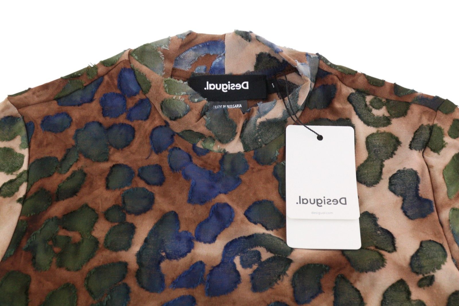 Desigual VEST FELINA S Brown Animal Print Dress 89018 Size S / US 4 / IT 40 - 6 Thumbnail