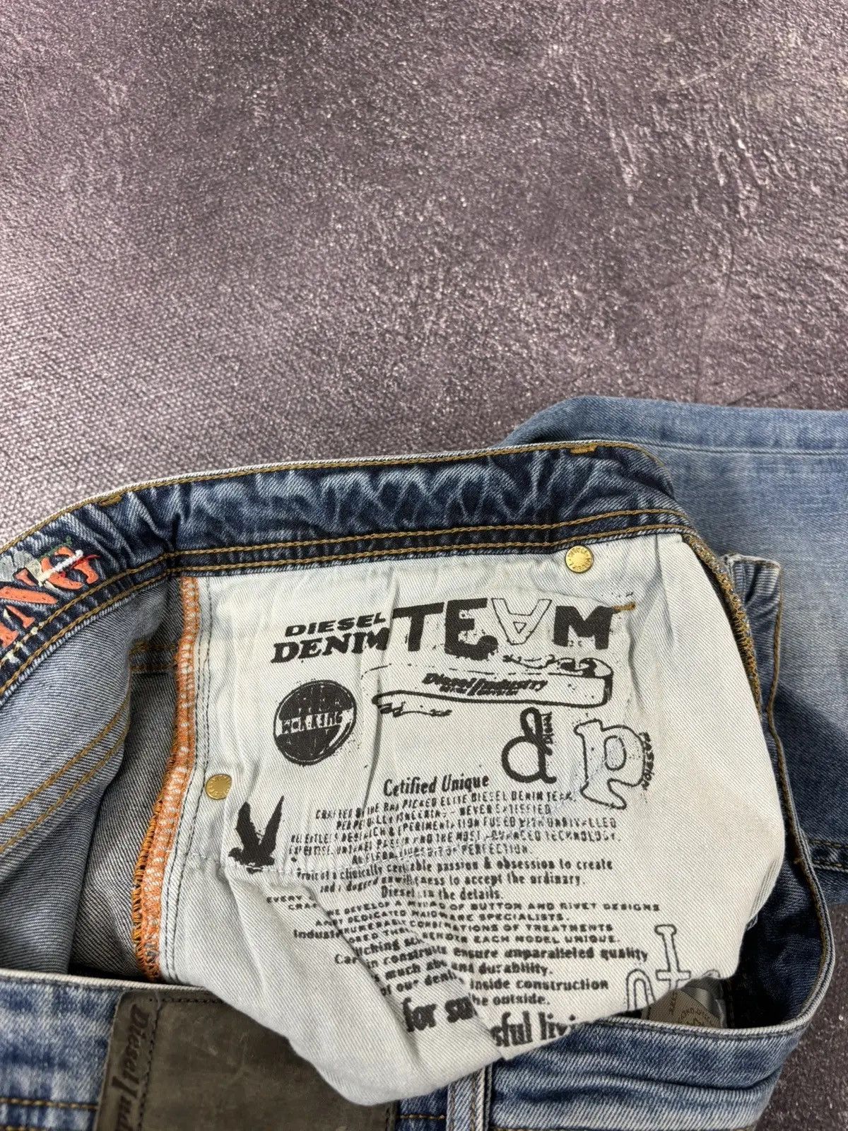 Diesel × Vintage Vintage Diesel Ripped Denim Avant Garde Japanese Jeans Size US 33 - 14 Thumbnail