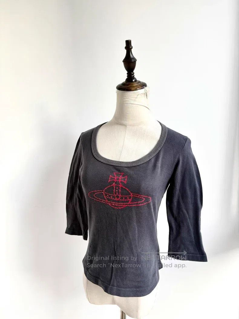 Vivienne Westwood Vivienne Westwood Vintage gray and red Saturn seven-quarte Size M / US 6-8 / IT 42-44 - 2 Thumbnail