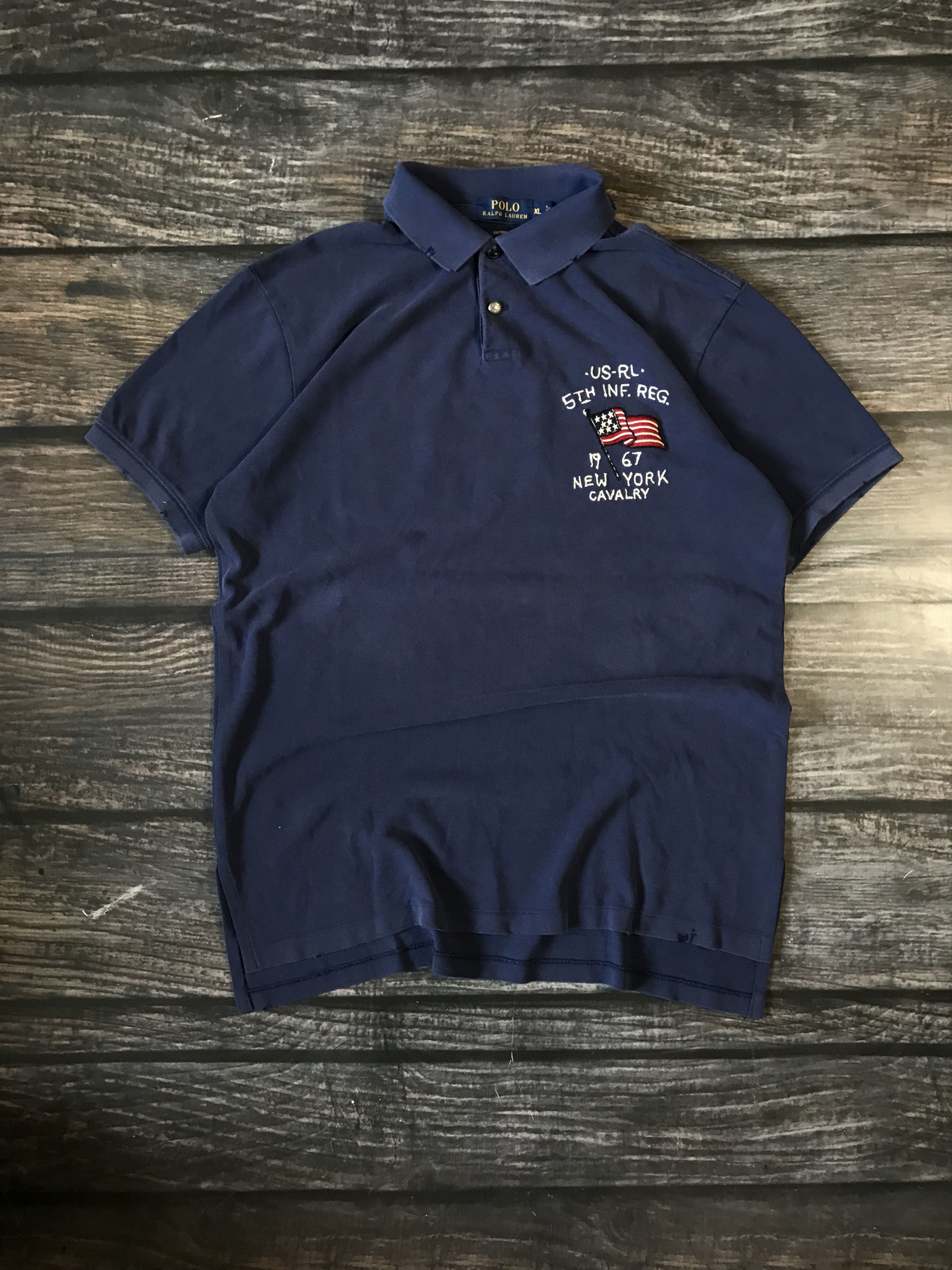 Polo Ralph Lauren Ralph Lauren New York Big Logo Vintage Polo Size US XL / EU 56 / 4 - 1 Thumbnail