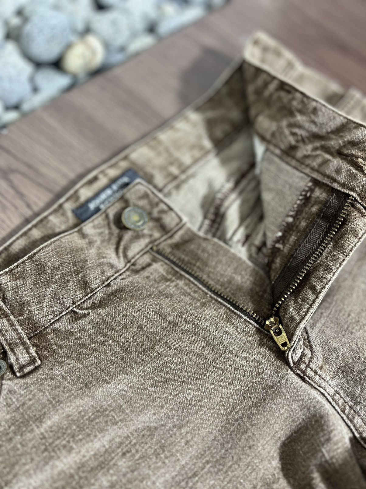 If Six Was Nine × Japanese Brand × Vintage Jouer Aux Echecs flare mudwash jeans rare design Size US 31 - 9 Thumbnail