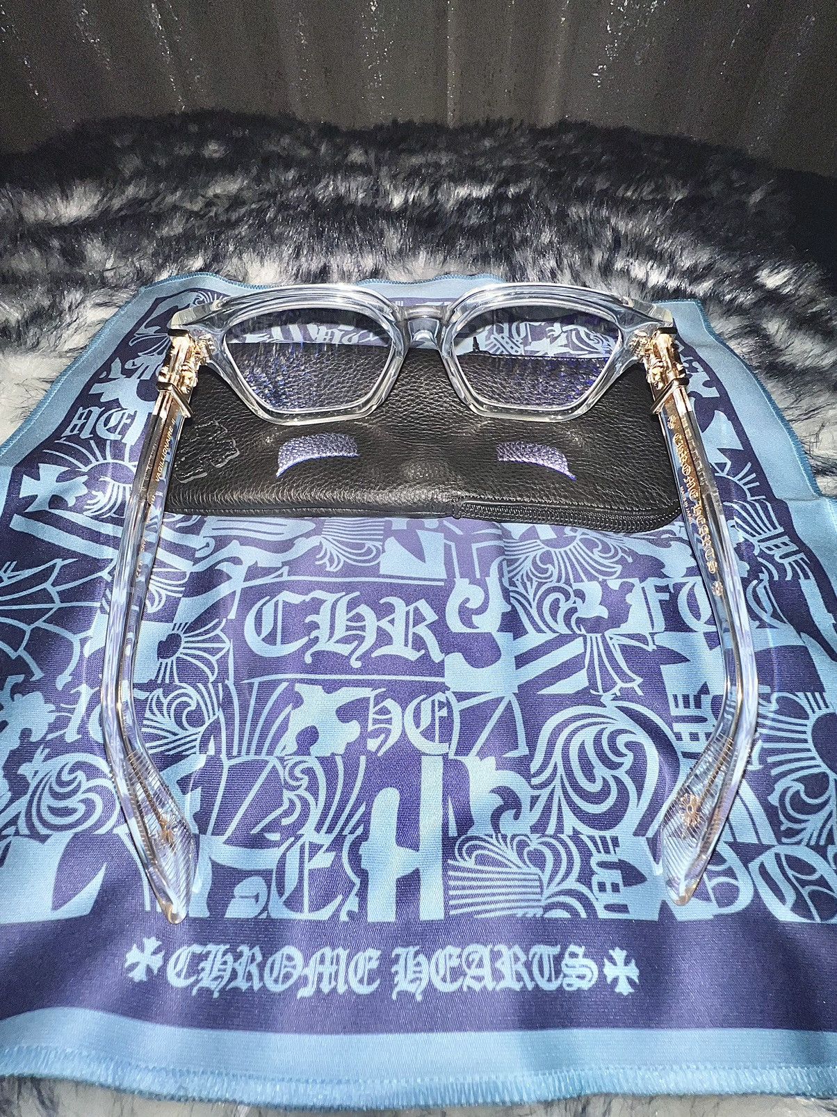 Chrome Hearts RARE‼️🔥 Chrome Hearts Vagillionaire 2 Crystal Clear Glasses Size ONE SIZE - 17 Thumbnail