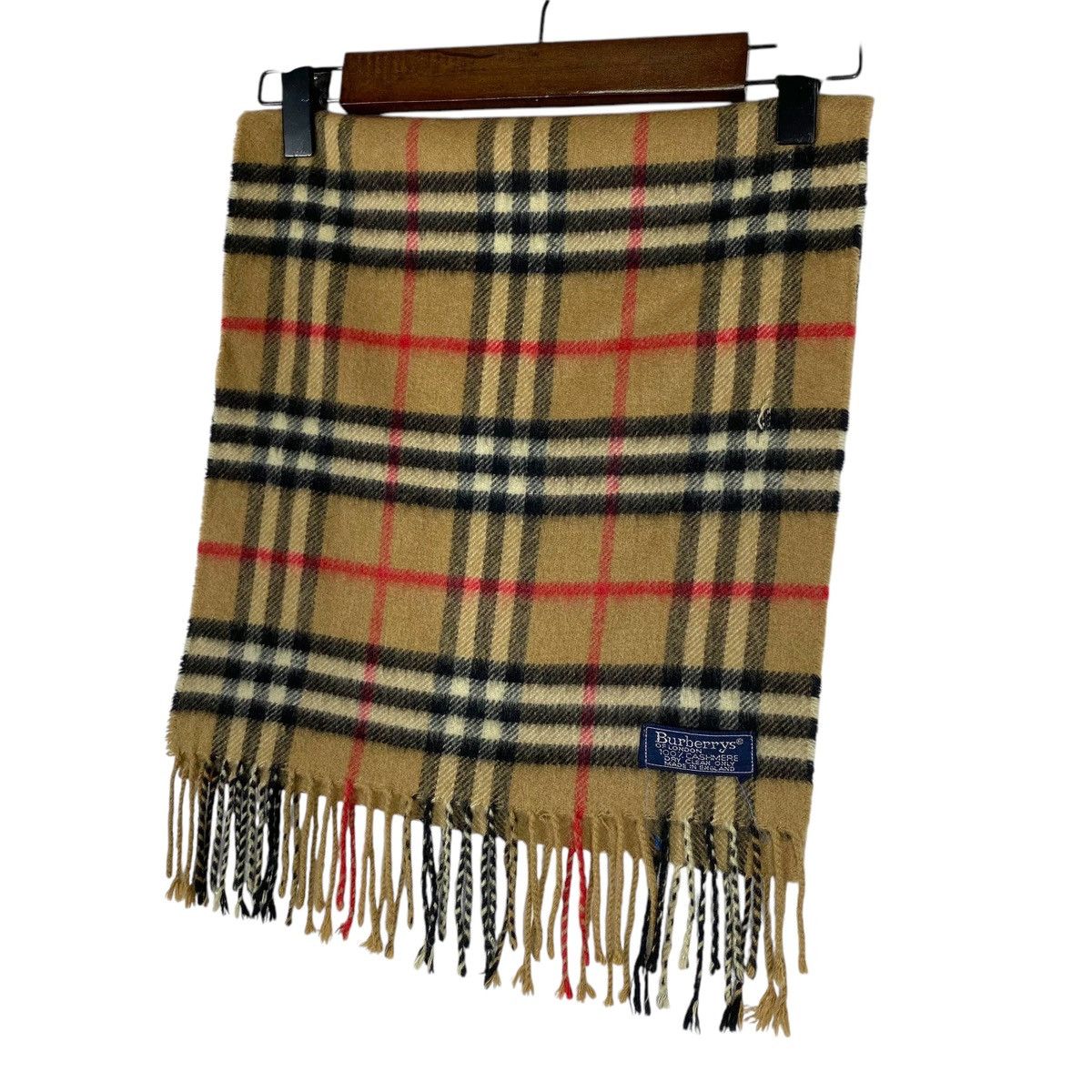 Burberry × Vintage Vintage Burberry Nova Checked Cashmere Scarf Muffler Size ONE SIZE - 5 Thumbnail