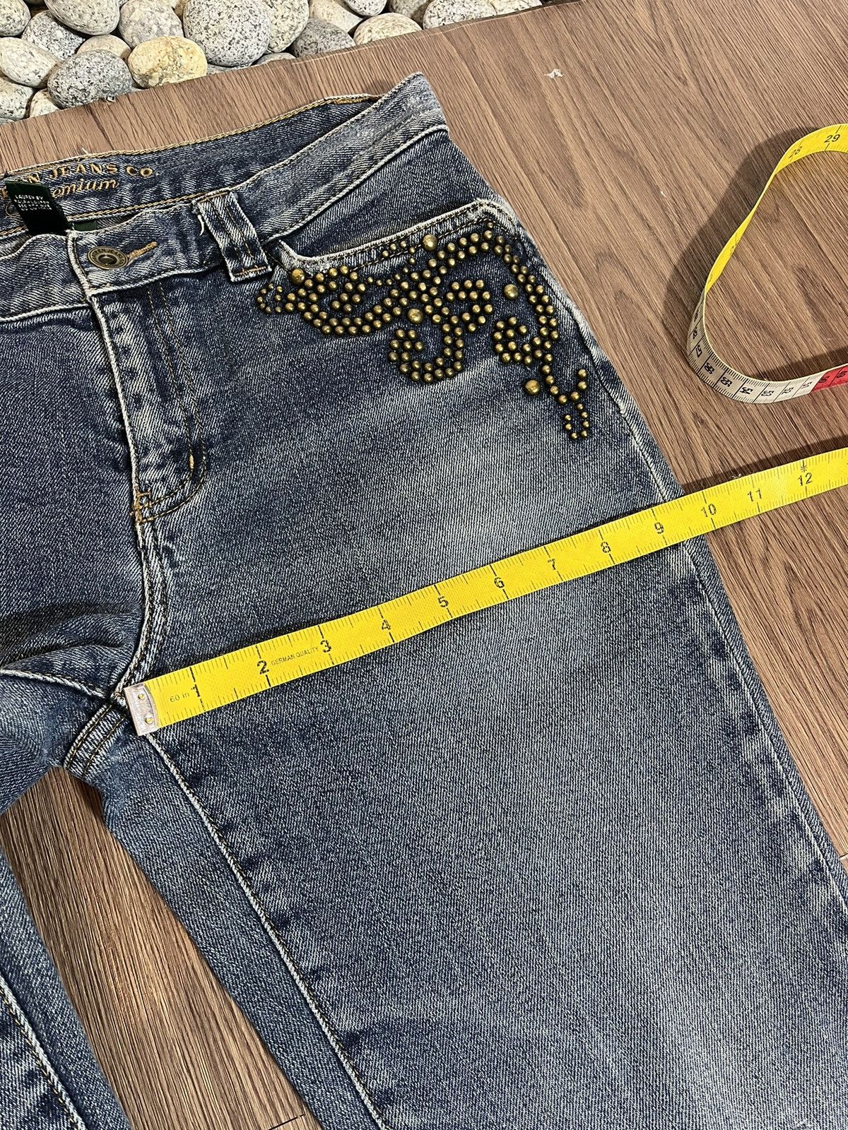 RRL Ralph Lauren × Vintage Washed vintage lauren by ralph lauren studded flare denim Size US 29 - 14 Thumbnail