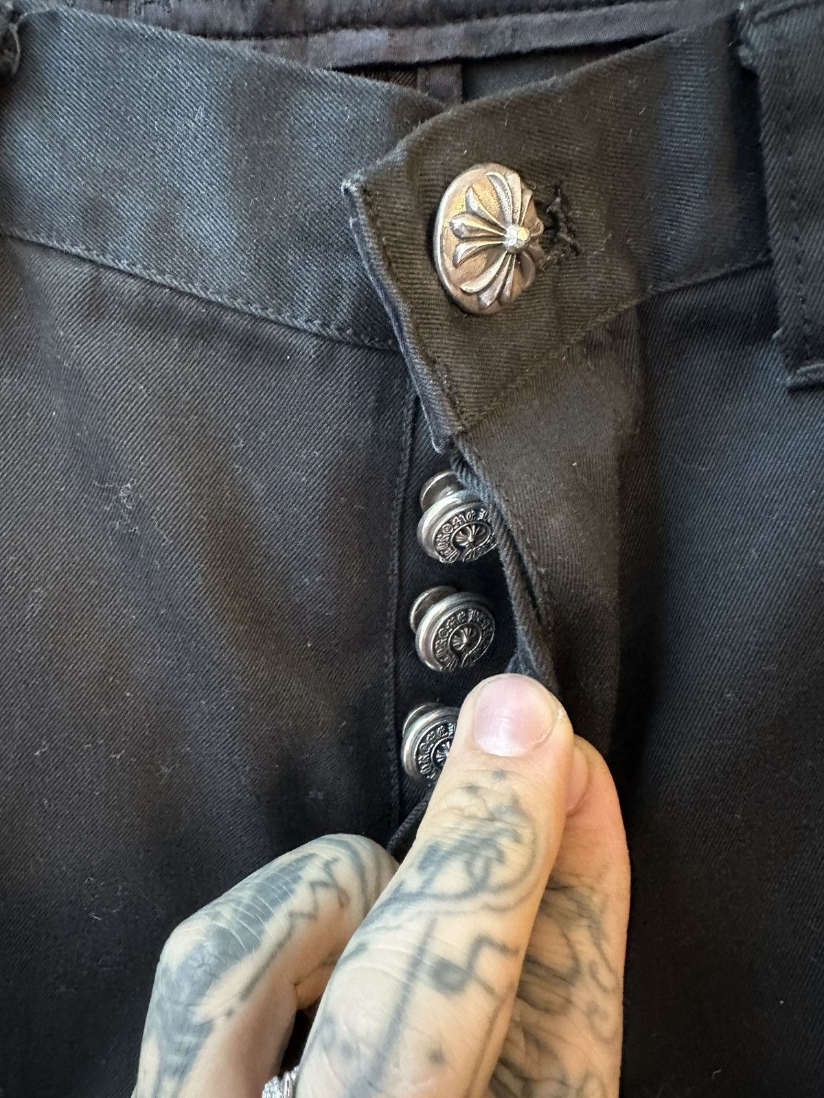 Chrome Hearts Chrome Hearts CROSS patch flooded jeans Size US 34 / EU 50 - 6 Thumbnail