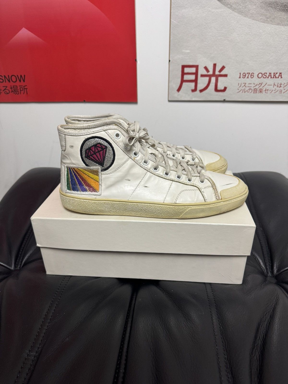 Hedi Slimane × Saint Laurent Paris SS16 Saint Laurent Paris SL37M High Top Hedi Slimane Diamond Size US 8 / EU 41 - 1 Thumbnail