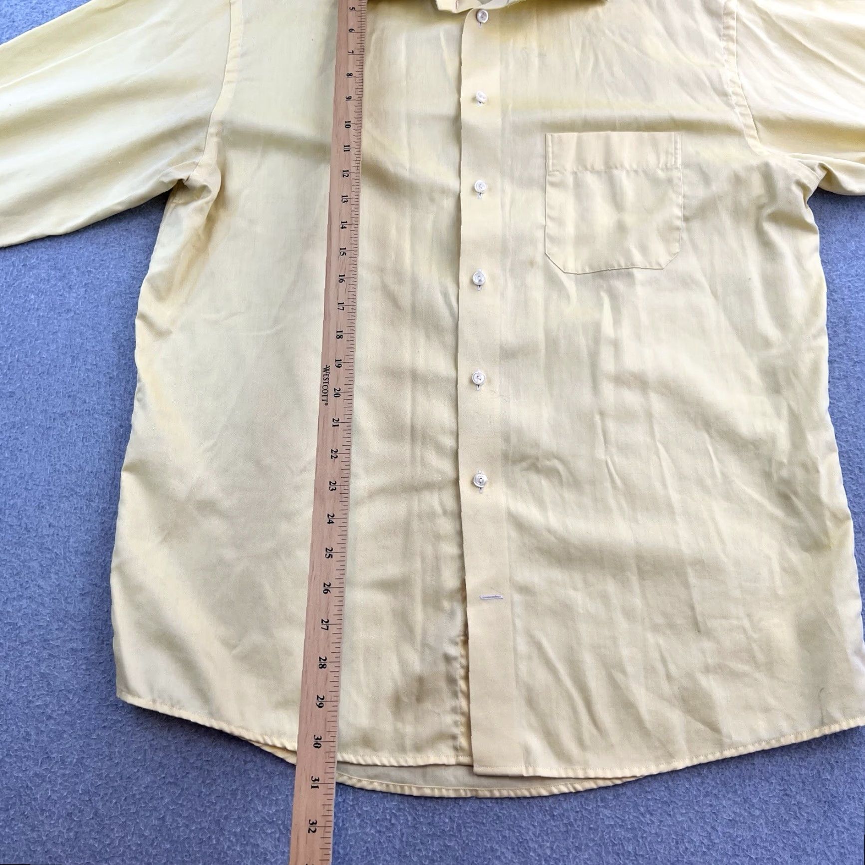 Eton Eton Dress Shirt Mens 16 Yellow Classic Long Sleeve Button Up Preppy Adult Shirt Mens Long Sleeve Yellow Color Casual Workwear 90s/style Size 42R - 3 Thumbnail