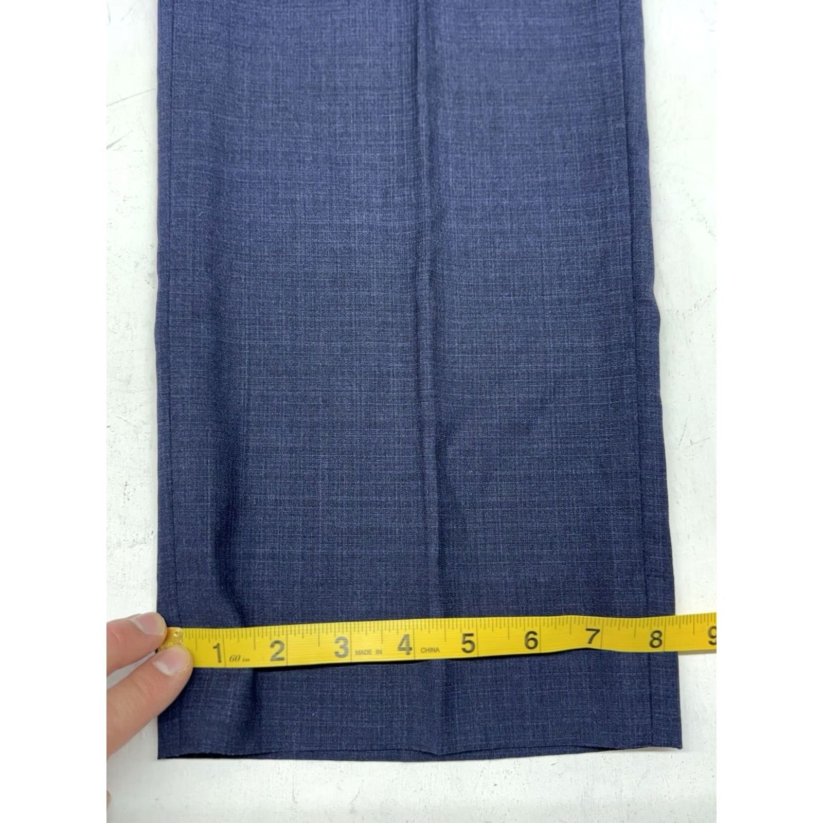 Vintage Santorelli Romeo Pants Mens Blue 34x29.5 100% Wool Flat Front Italy Trousers Size US 34 / EU 50 - 6 Thumbnail