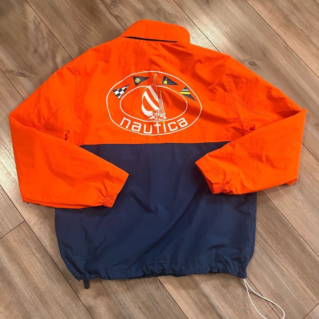 Nautica Nautica Orange and Blue Windbreaker Jacket Men Medium Size US M / EU 48-50 / 2 - 4 Thumbnail