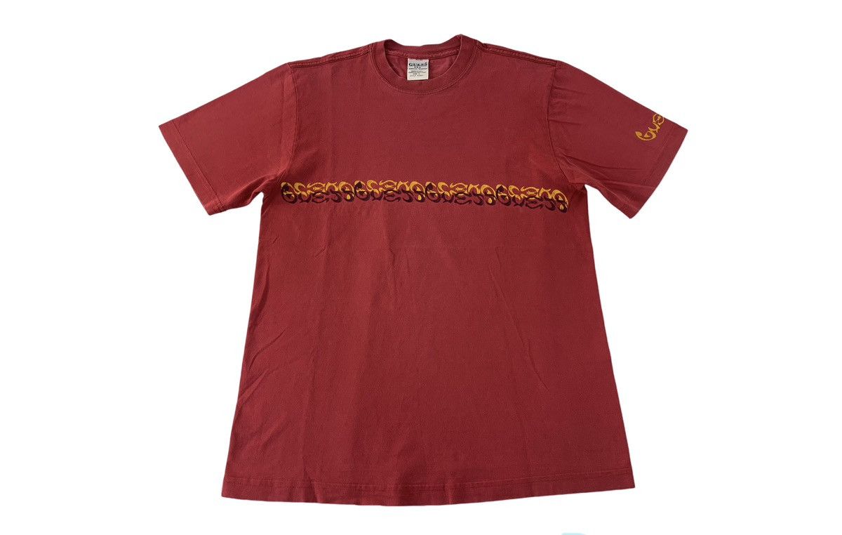 Guess 90s Guess Usa Crewneck Printed Tee Single Stich Size US S / EU 44-46 / 1 - 1 Thumbnail