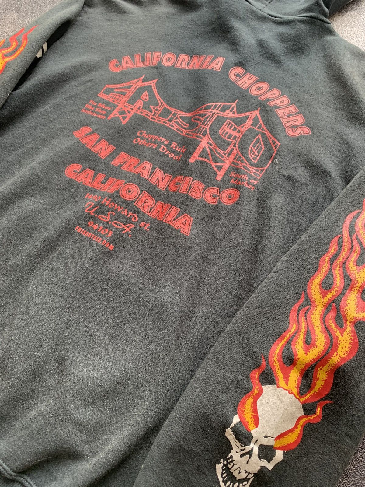 Harley Davidson 💎 Vintage Frisco Choppers Zipper Hoodie Size US L / EU 52-54 / 3 - 5 Thumbnail