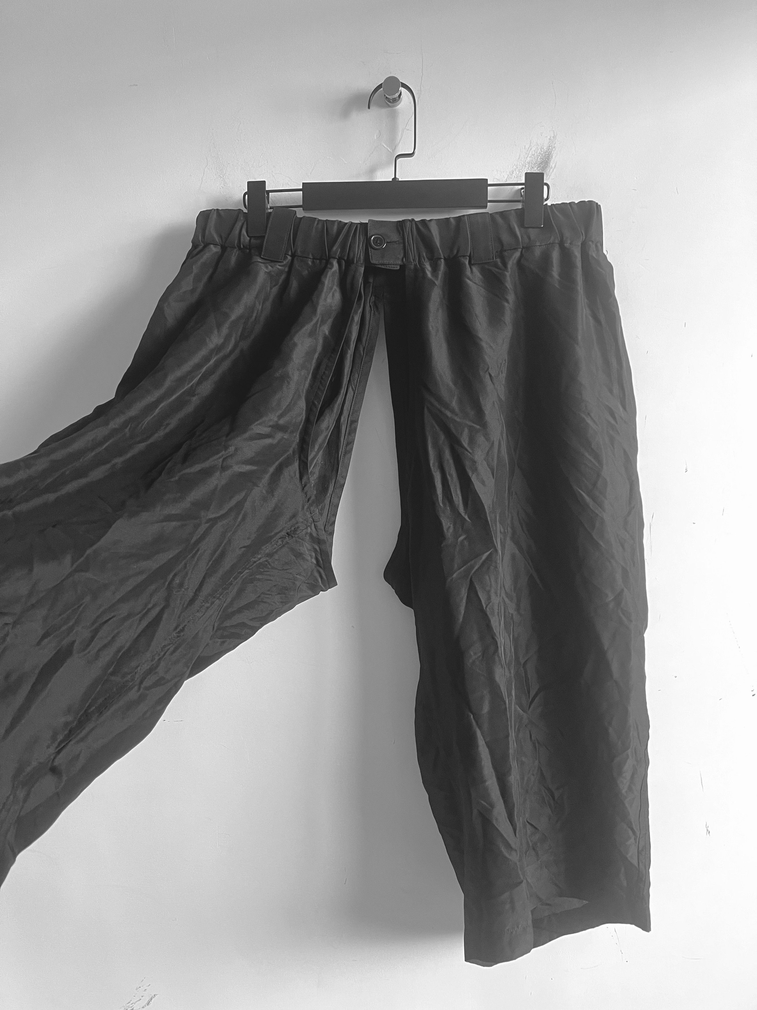 Yohji Yamamoto Yohji Yamamoto Pour Homme - Silk Spilts Wide Pants trouser Size US 30 / EU 46 - 3 Thumbnail