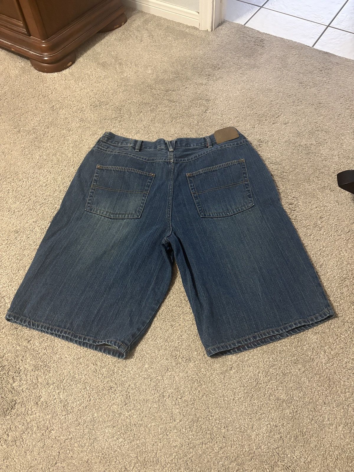 Other Vintage Y2K Baggy Denim Shorts Size 38 Blue Skater Style Size US 38 / EU 54 - 6 Thumbnail