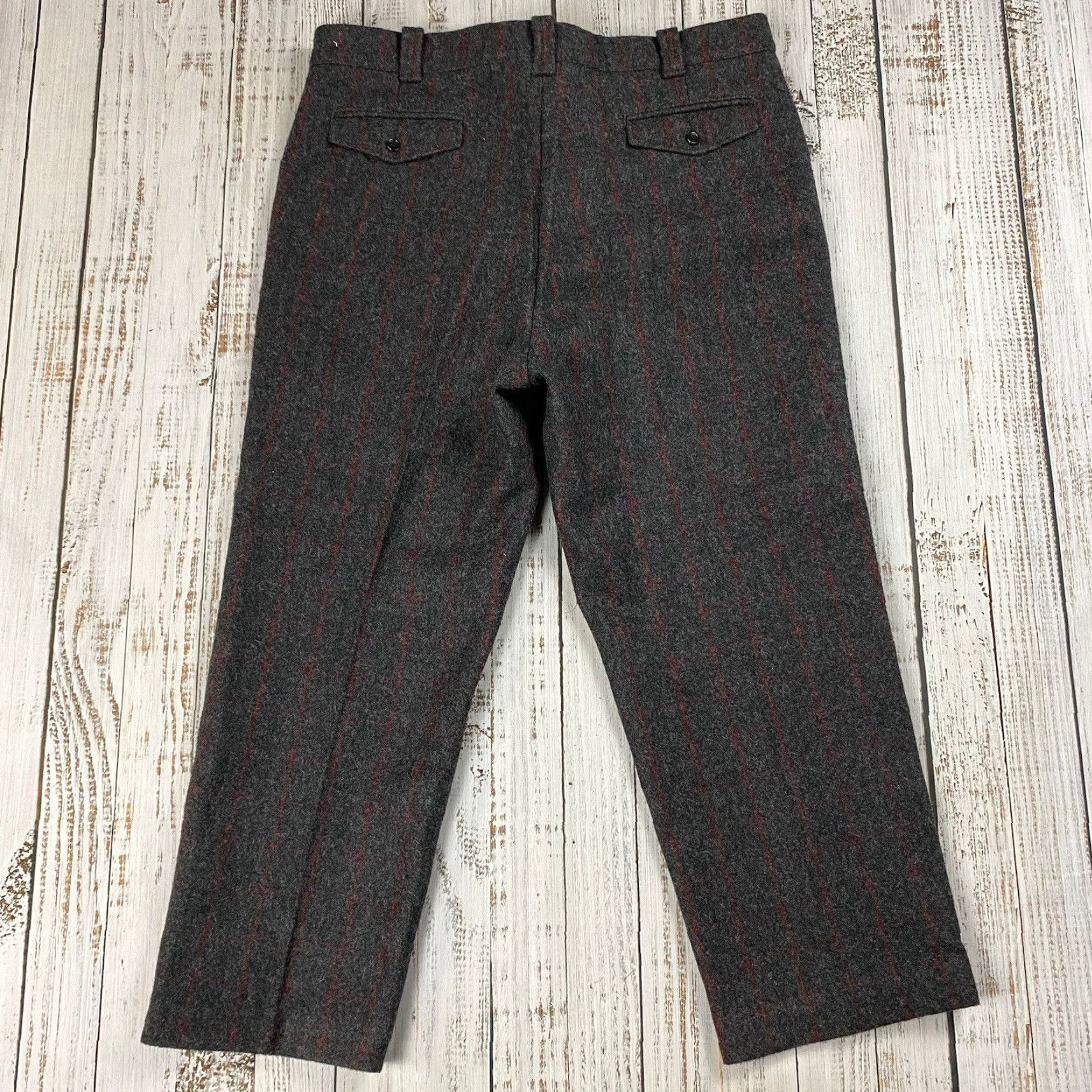 Vintage VINTAGE L.L. BEAN USA Men's Wool Hunting Pants 42x29 Fall Winter Spring Gray Straight Regular EUC Size US 42 / EU 58 - 7 Thumbnail