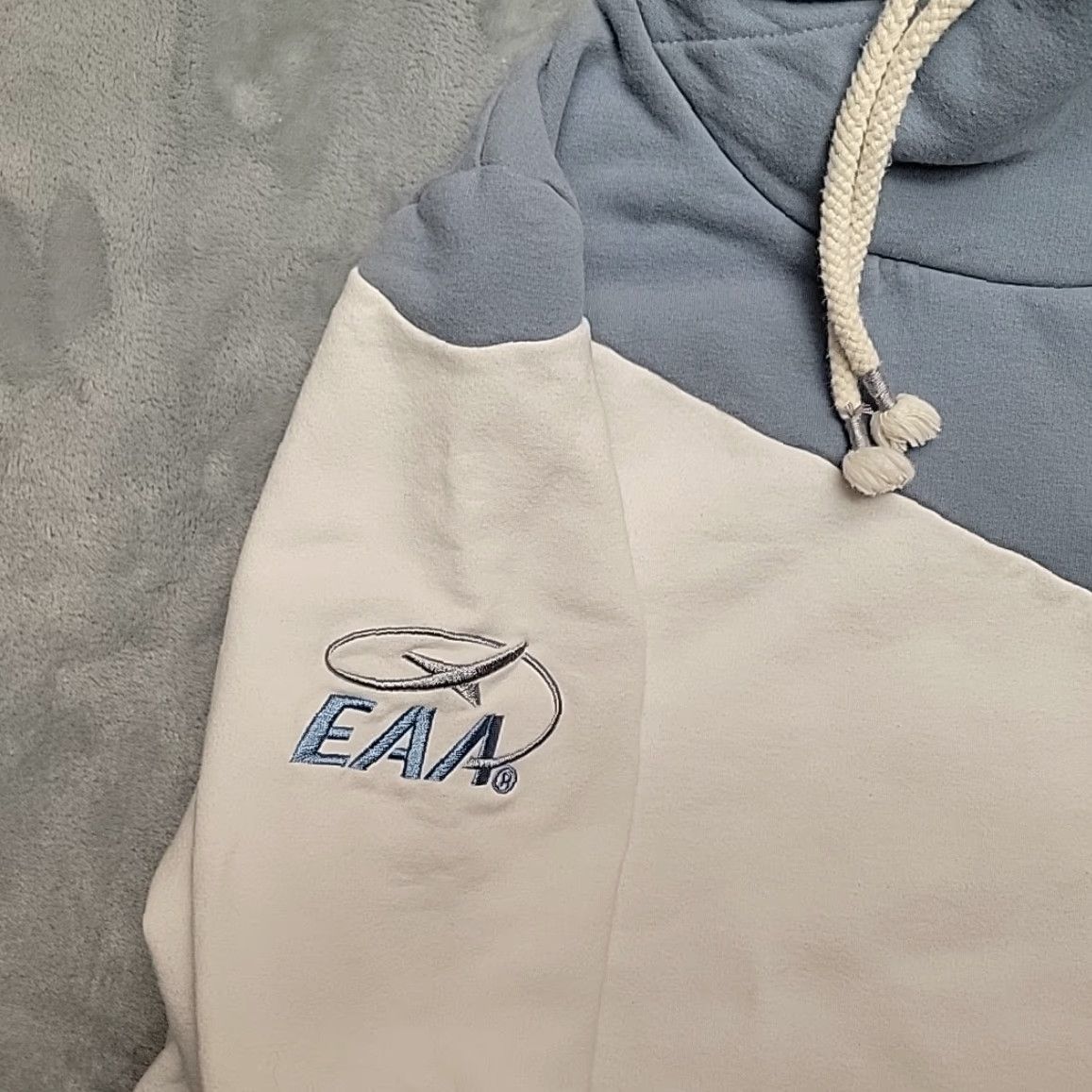 Vintage Experimental Aircraft Association Hoodie Mens XL Gray Hooded Pullover Sweatshirt Size US XL / EU 56 / 4 - 4 Thumbnail