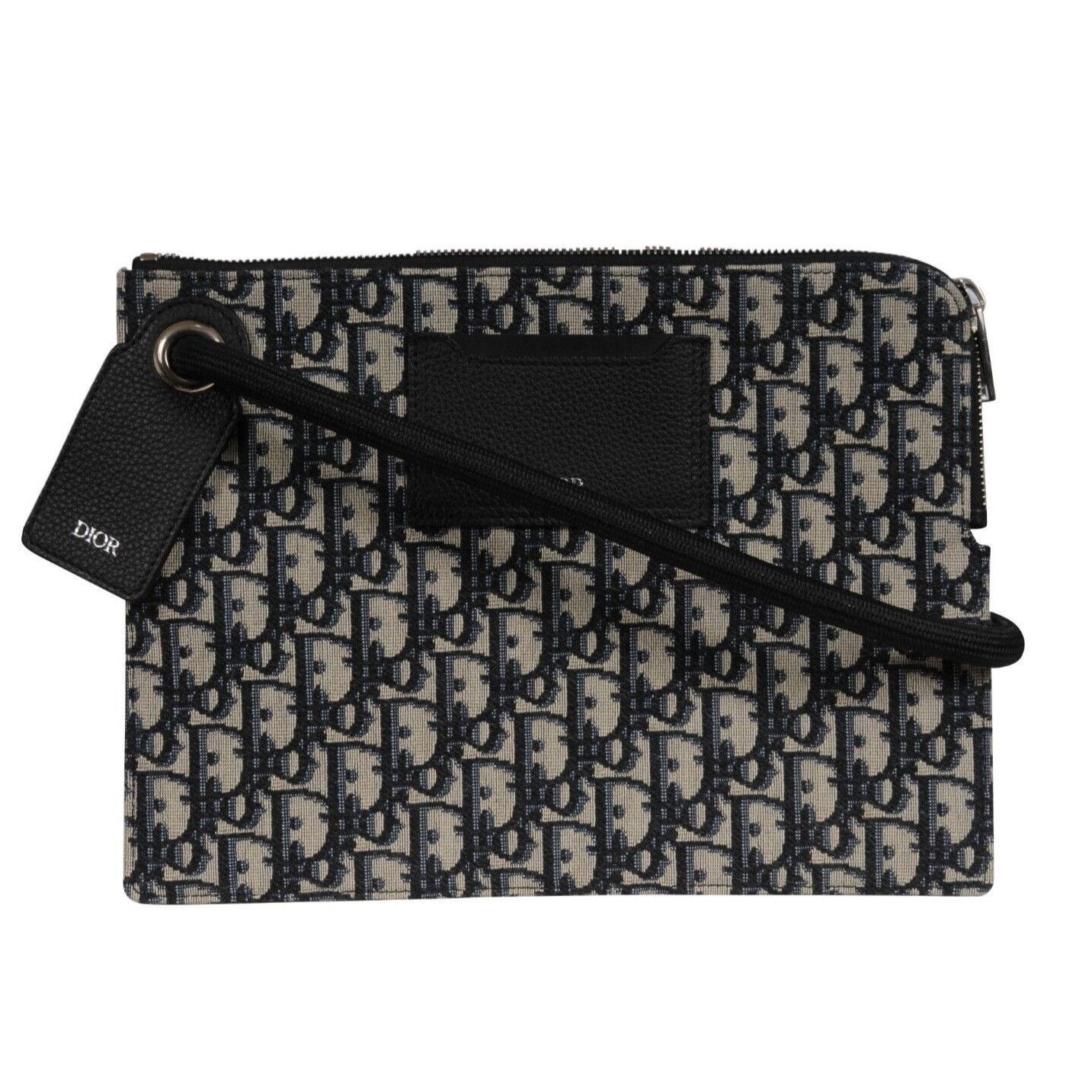 Dior Dior Oblique Logo Wrist Pouch Travel Folder File Black Blue Size ONE SIZE - 15 Thumbnail