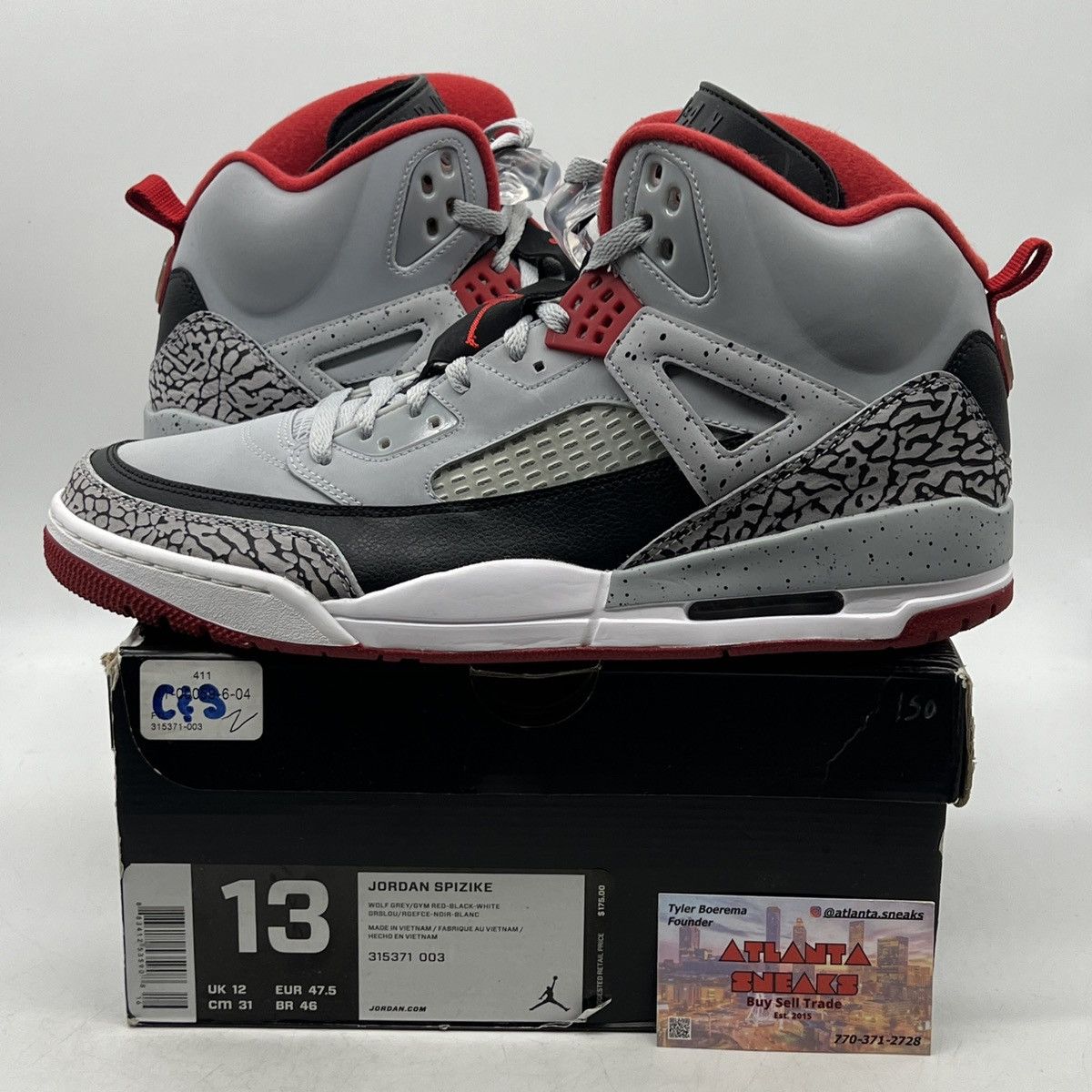 image of Jordan Brand Spizike Wolf Grey Shoes, Men's (Size 13)