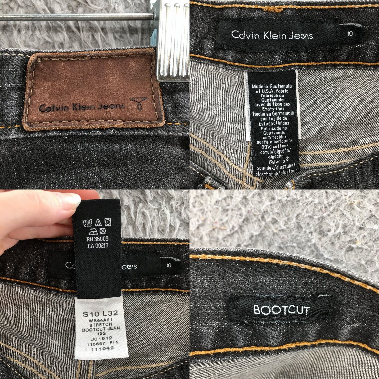 Calvin Klein Calvin Klein Capri Bootcut Jeans Womens 10 Black Cotton Blend Denim 5-Pocket Regular Stretch Modern Classic Womens Size 32" / US 10 / IT 46 - 10 Thumbnail