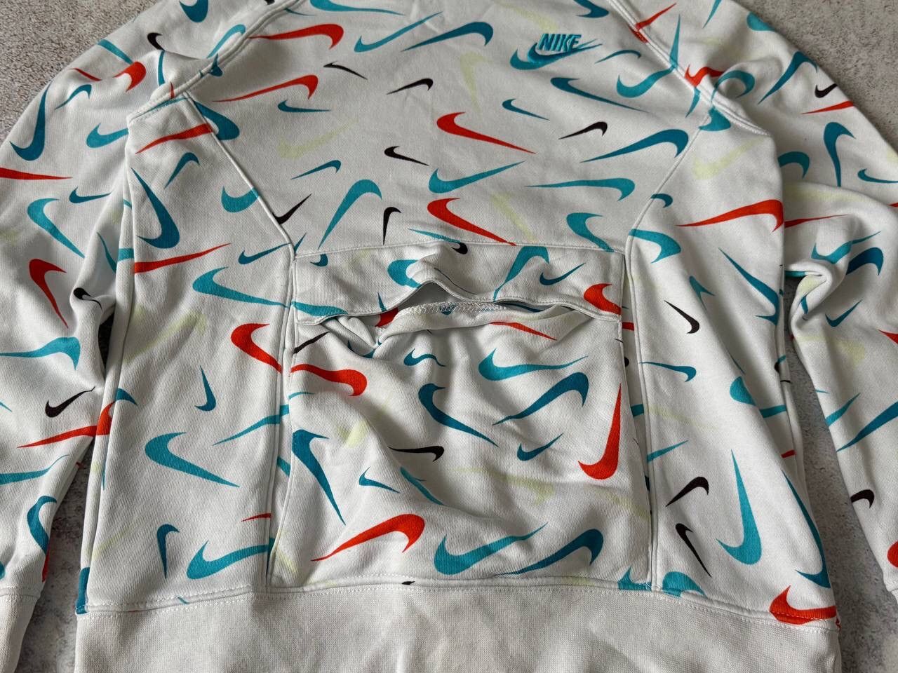 Nike × Vintage Nike Anorak Hoodie Monogram Swoosh Logo Y2K Ultra Rare Item Size US M / EU 48-50 / 2 - 2 Thumbnail