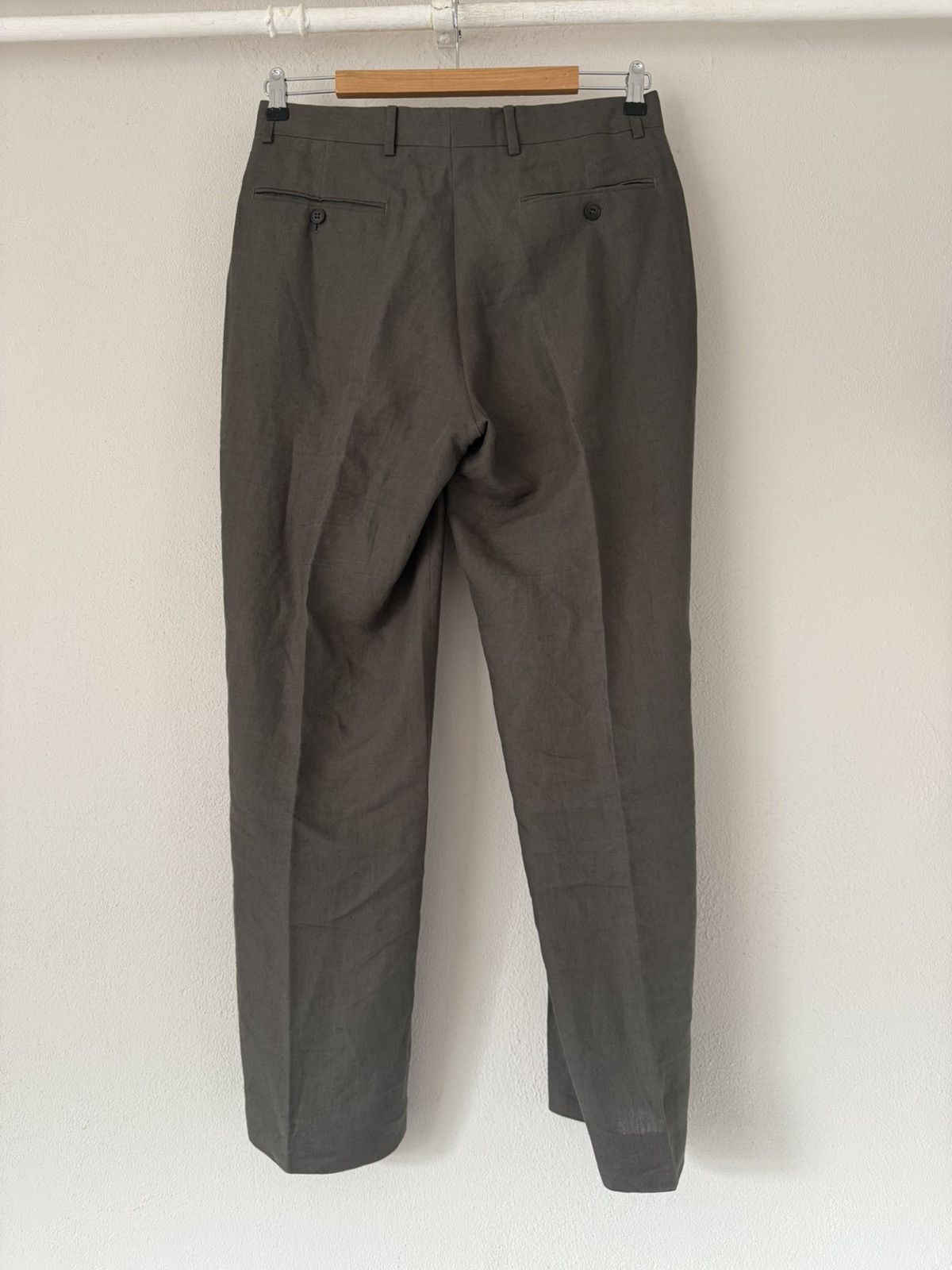 Hermes Hermès Olive Brown Linen Trousers Size US 33 - 2 Thumbnail