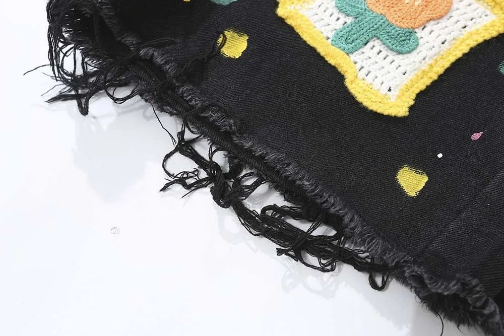 Designer × Japanese Brand Graffiti style denim shorts baggy in vibe style cargo y2k Size US 32 / EU 48 - 9 Thumbnail