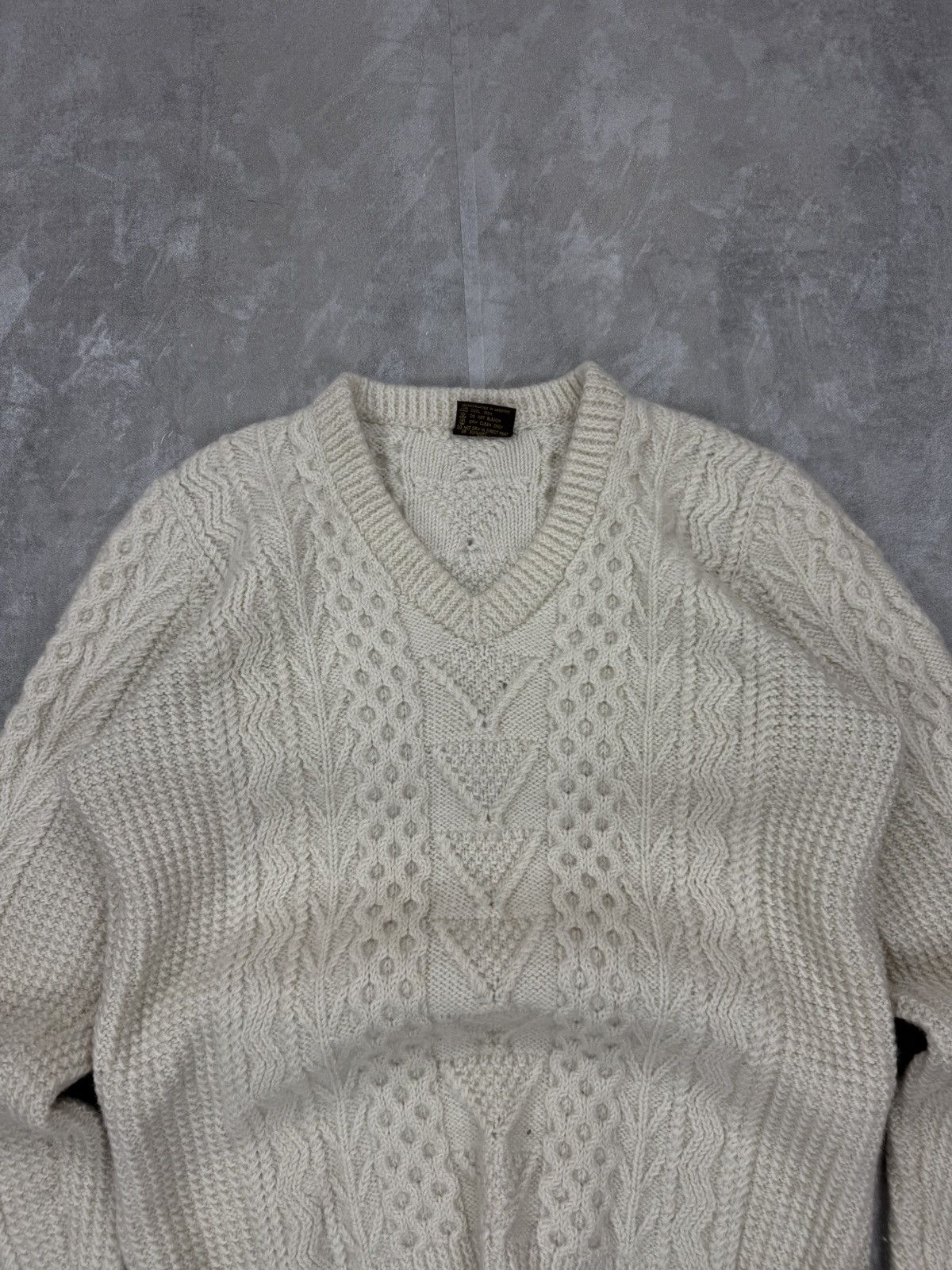Other Lesotho Handknits Wool vintage cable knit Mens sailor Size US L / EU 52-54 / 3 - 2 Thumbnail