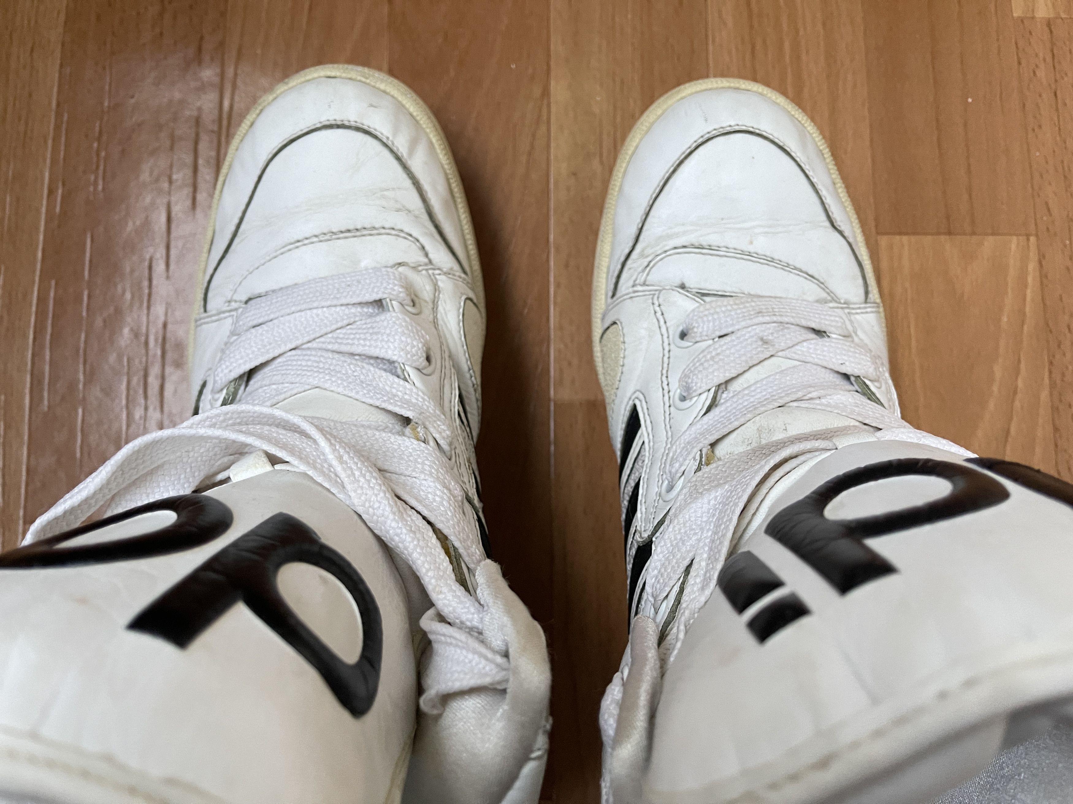 Adidas × Jeremy Scott Adidas sneakers, Jeremy Scott Instinct, Hi Top shoes, V24529 Size US 11.5 / EU 44-45 - 11 Thumbnail