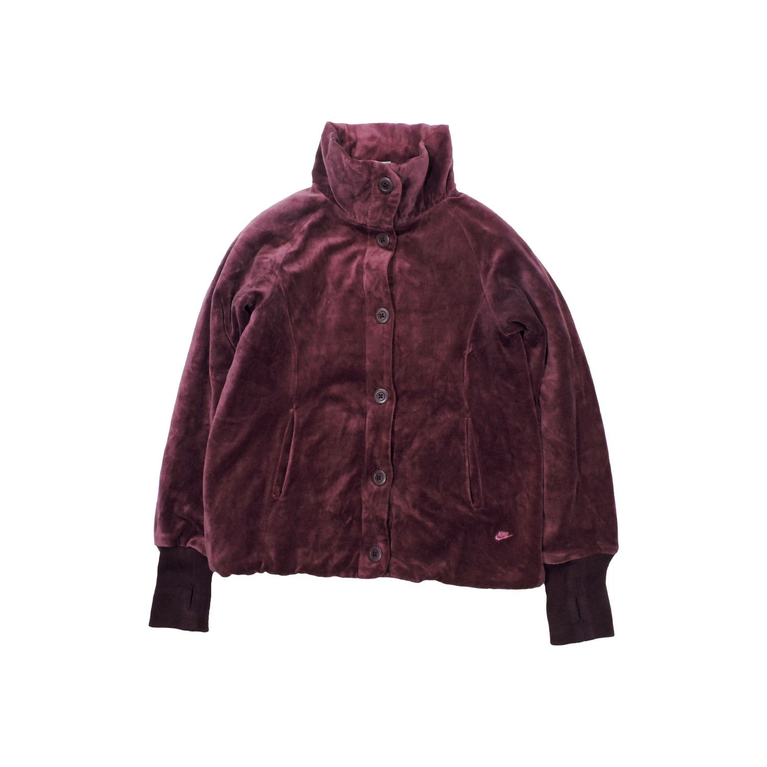 Nike 00’S NIKE WINTER VELVET MAROON JACKET Size M / US 6-8 / IT 42-44 - 1 Thumbnail