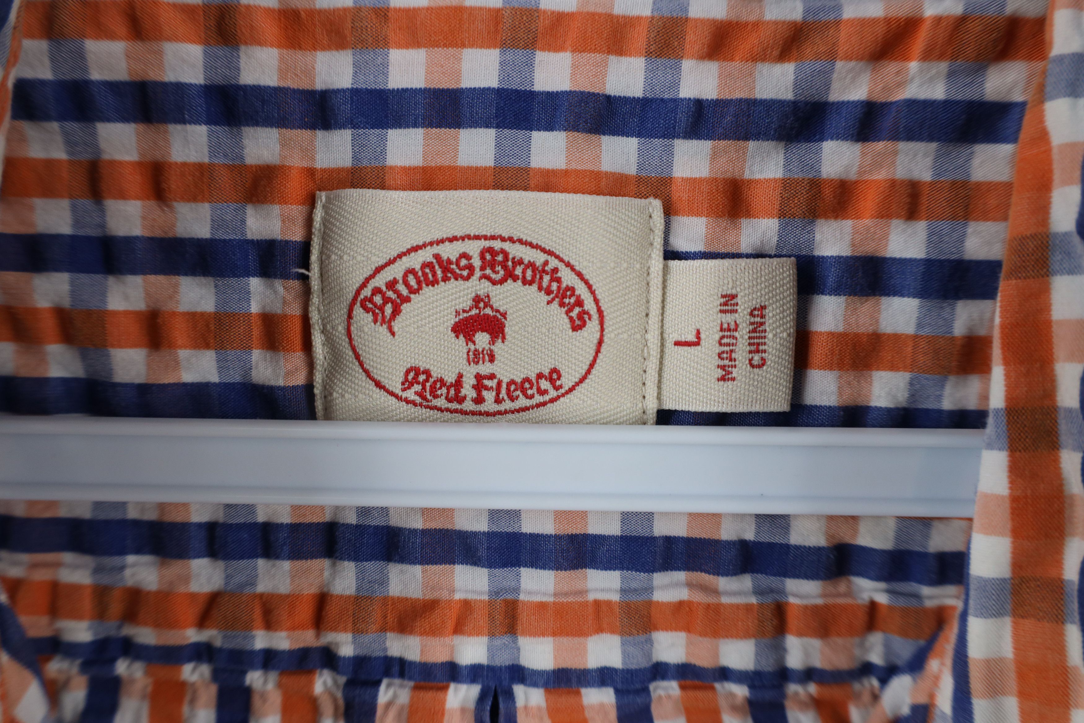 Brooks Brothers × Vintage Brooks Brothers Seersucker Collared Button Down Shirt Size US L / EU 52-54 / 3 - 5 Thumbnail