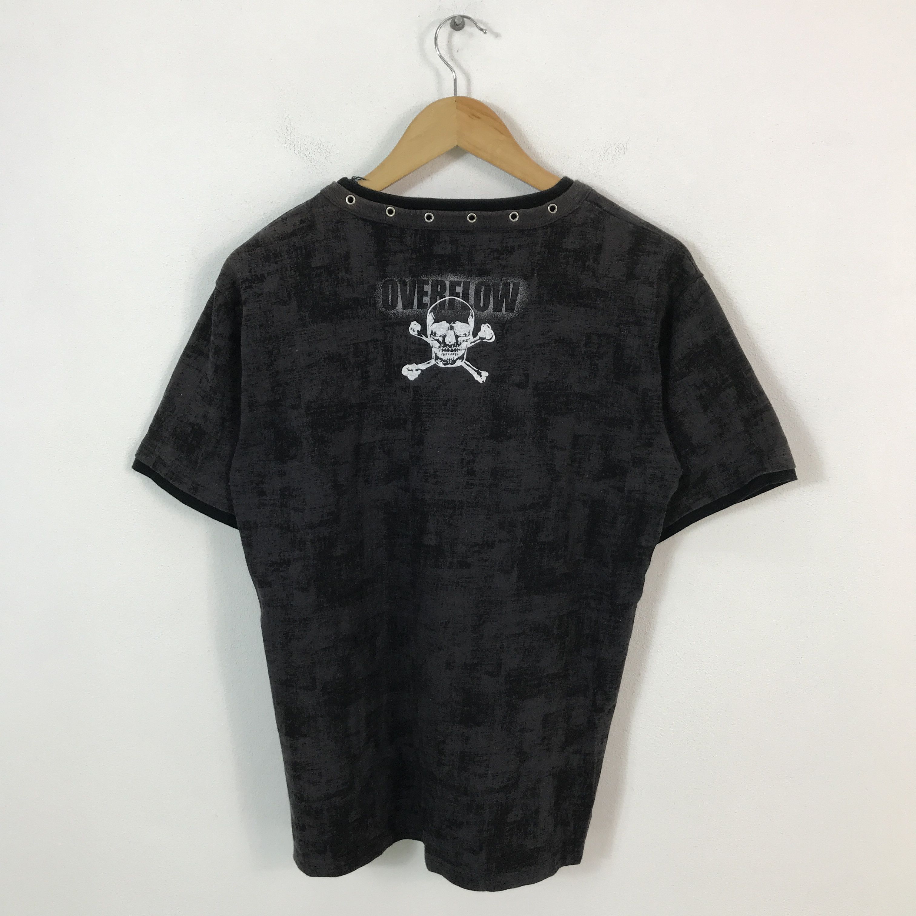 Japanese Brand japan overflow skull punk tshirts Size US L / EU 52-54 / 3 - 2 Thumbnail